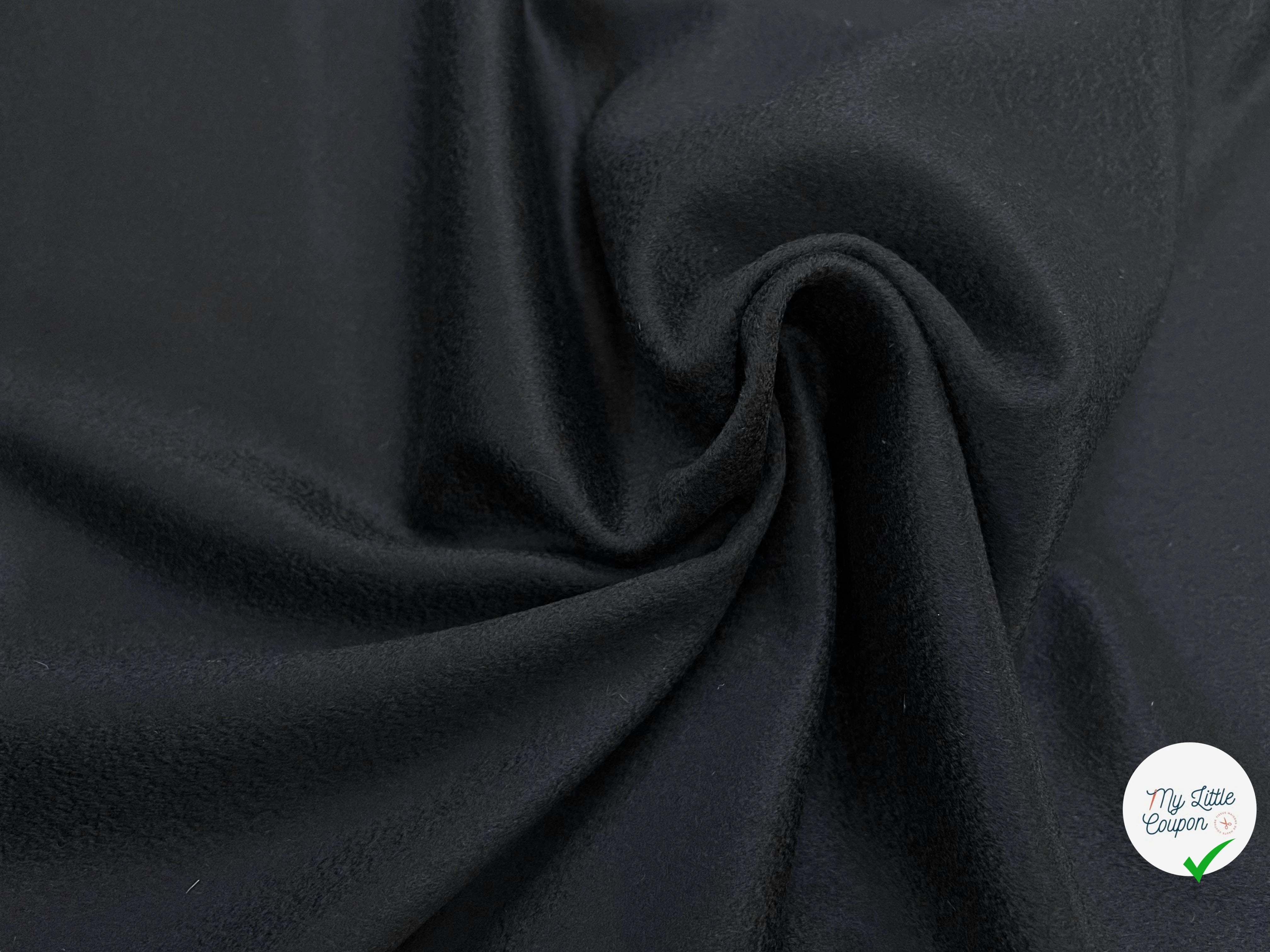 DRAP 100% LAINE CACHEMIRE BLACK ITALY - My Little Coupon