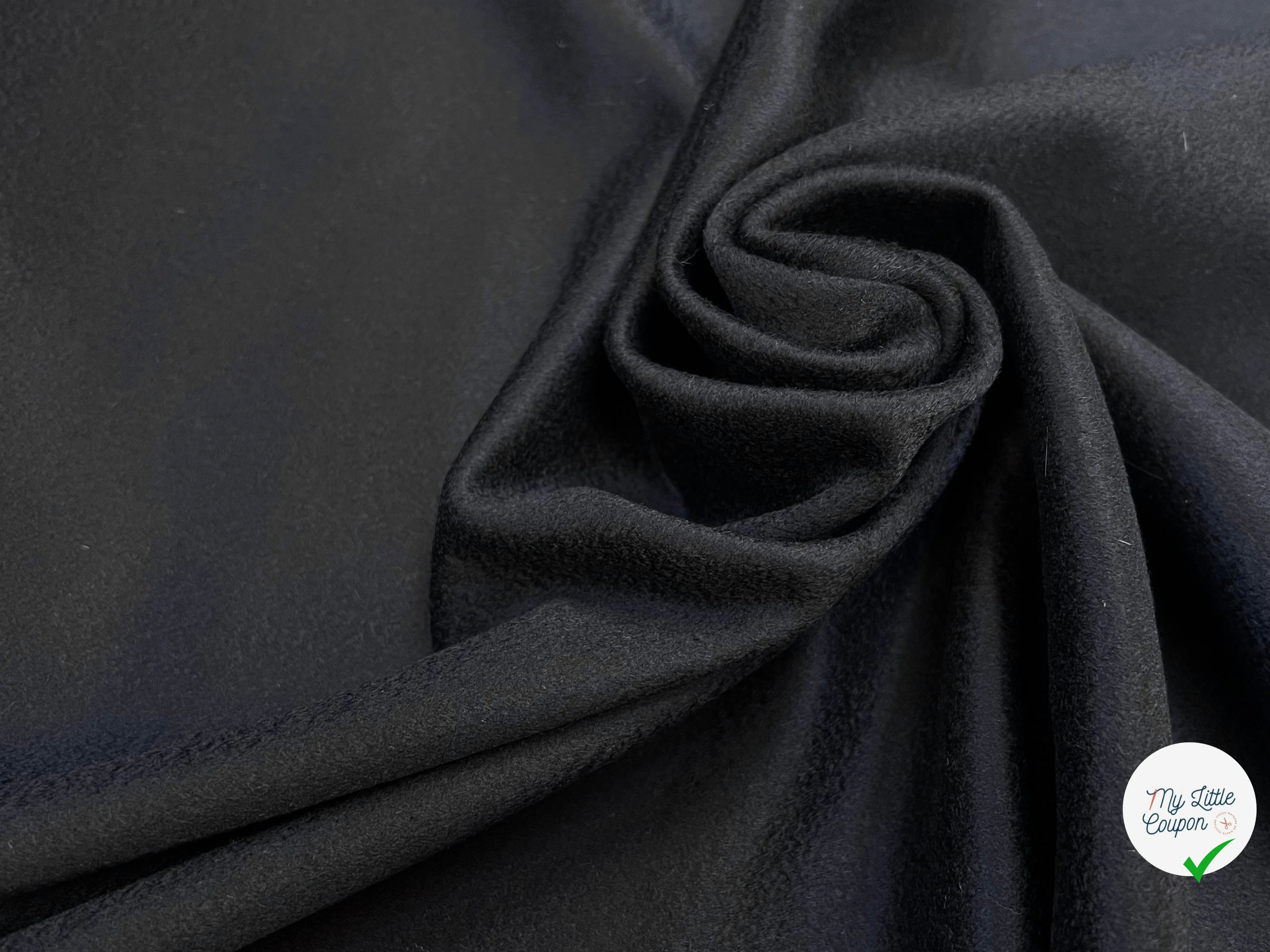 DRAP 100% LAINE CACHEMIRE BLACK ITALY - My Little Coupon