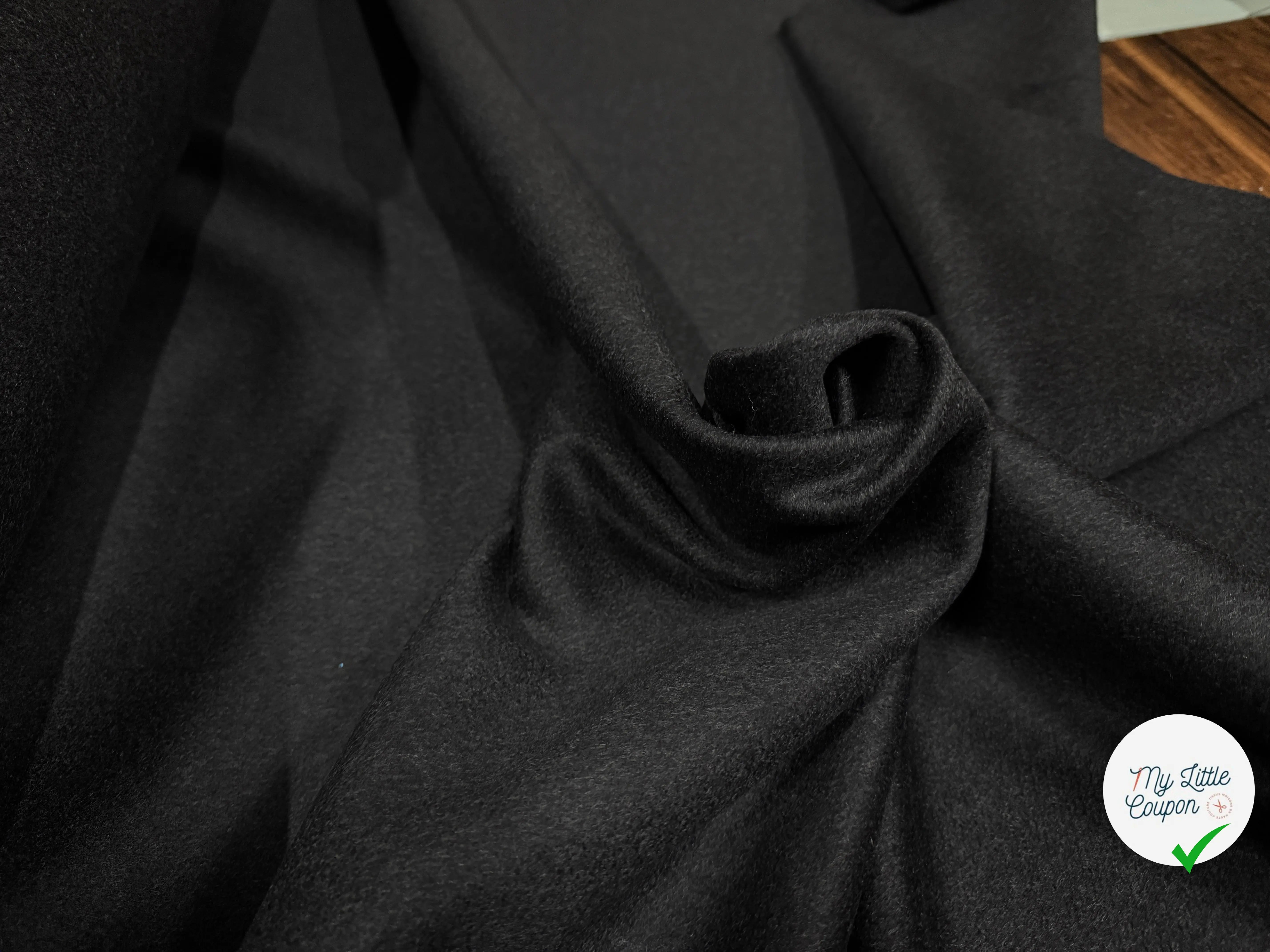 DRAP DE LAINE CACHEMIRE GRIS ANTHRACITE - My Little Coupon