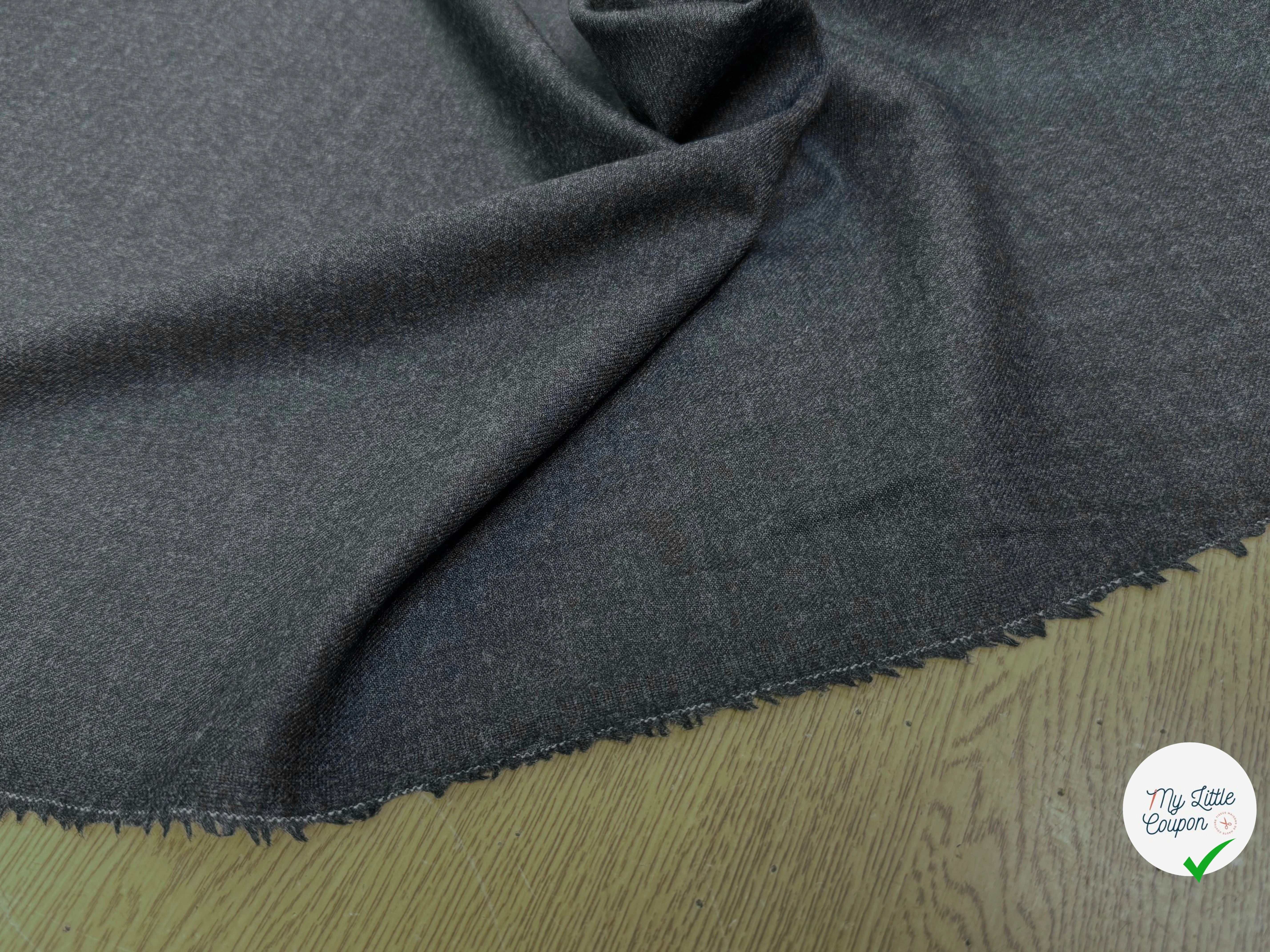 DRAP DE LAINE GRIS CHINÉ STRETCH ULTRA BEAU - My Little Coupon