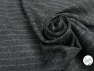 DRAP DE LAINE LOURD GROSSES RAYURES GRIS 80% LAINE VIERGE - My Little Coupon