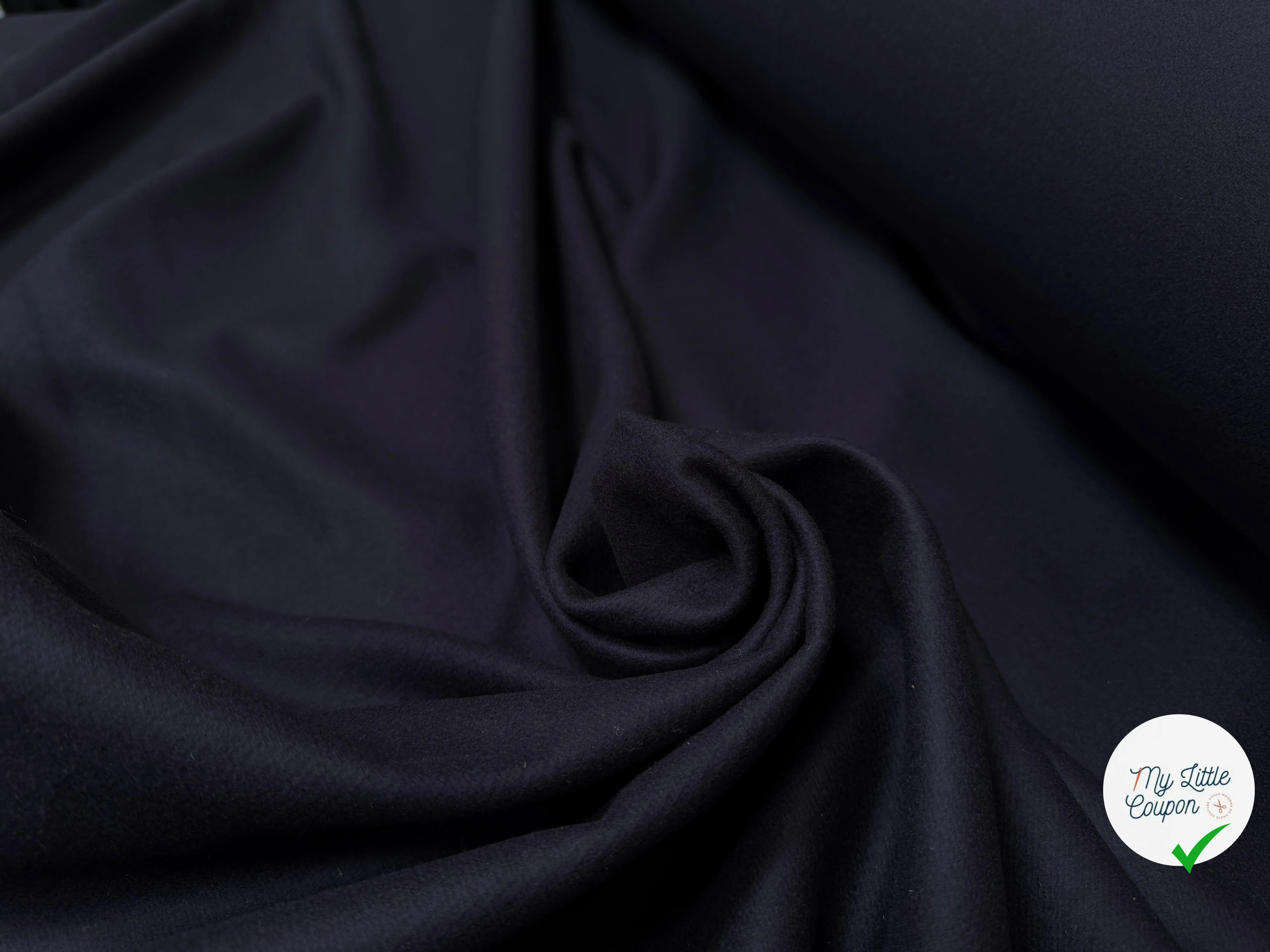 DRAP DE LAINE MANTEAU BLEU NUIT SUBLIME - My Little Coupon