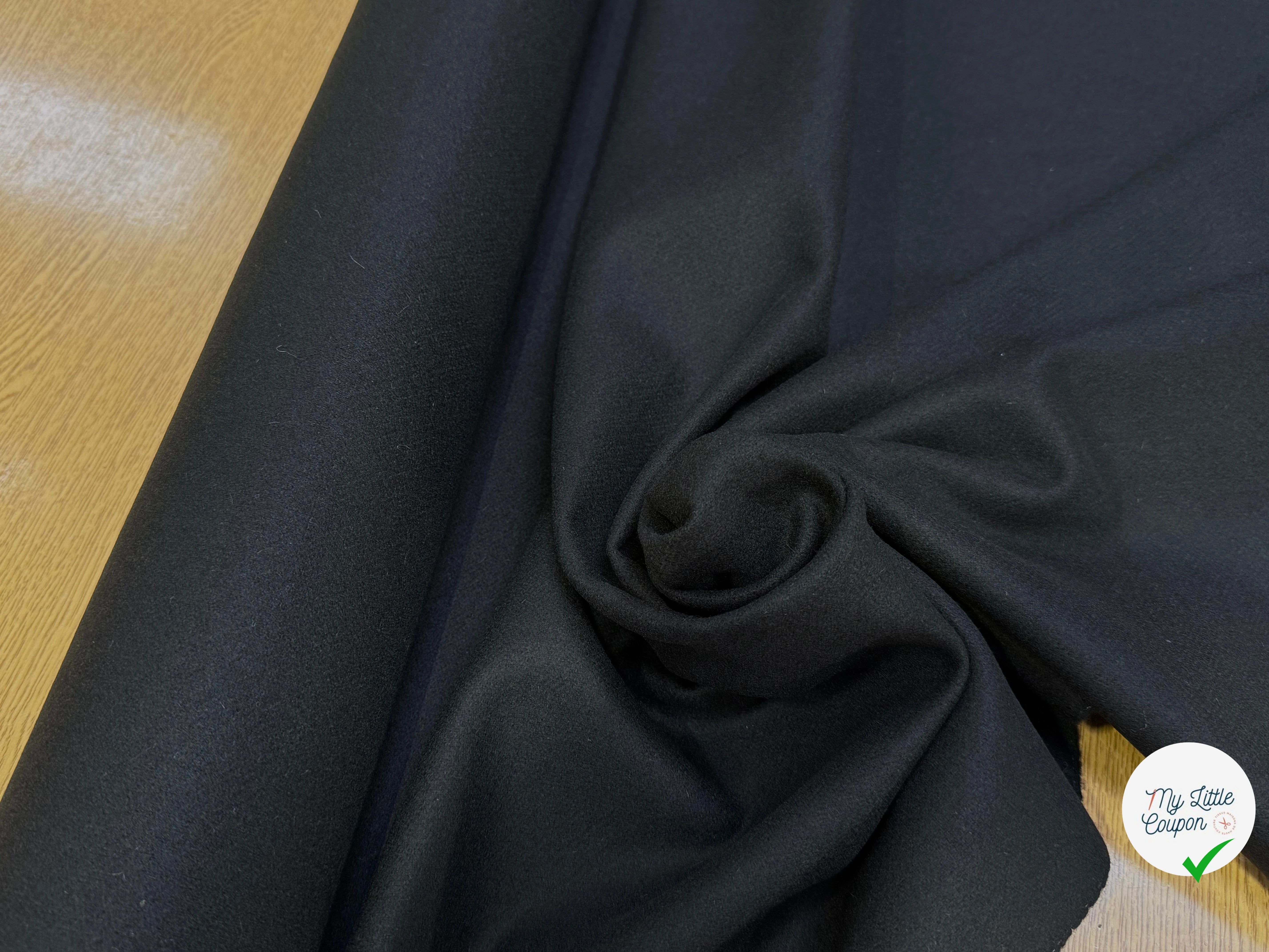 DRAP DE LAINE NOIR PROFOND NOBLE 85% LAINE - My Little Coupon