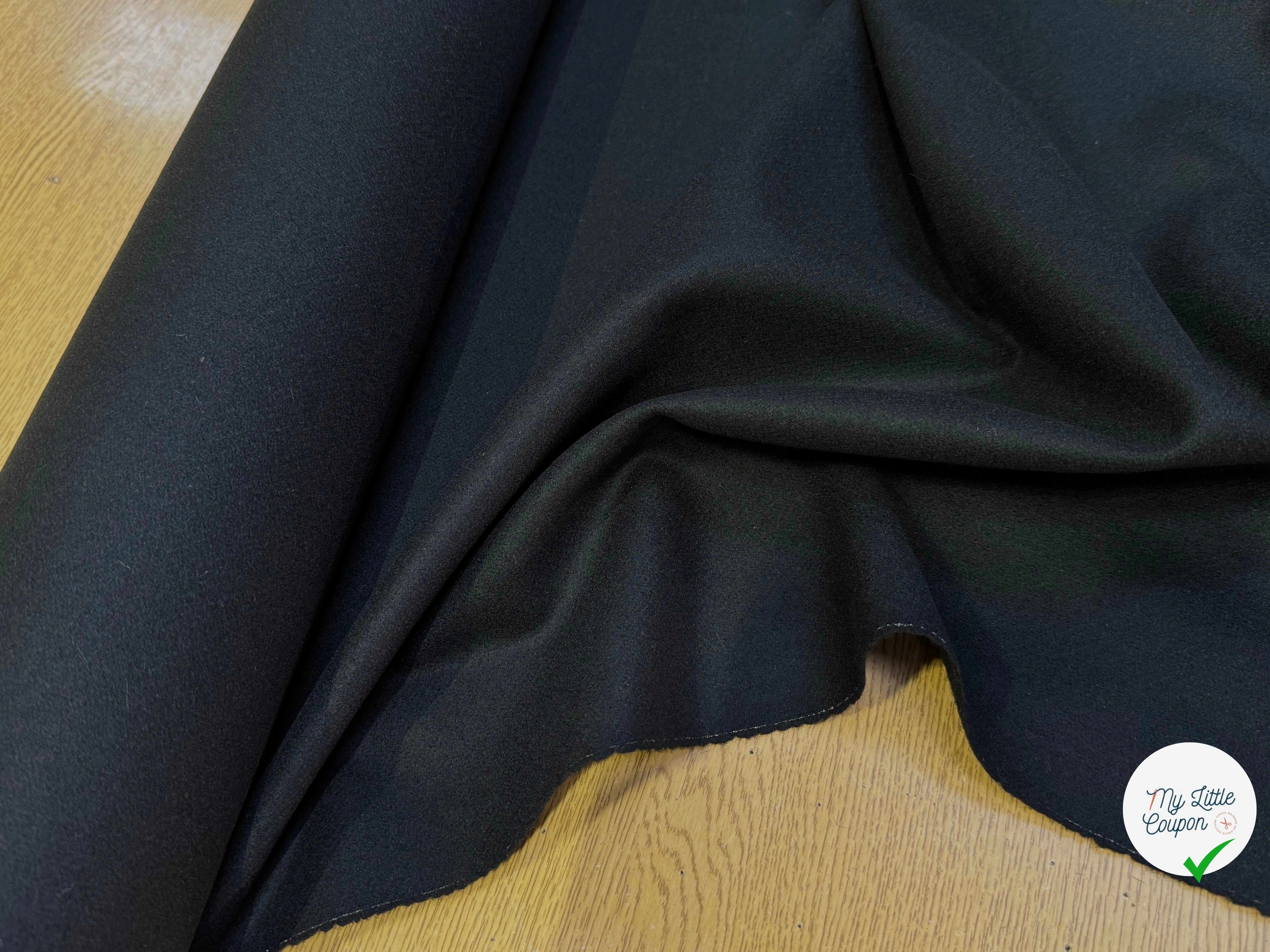 DRAP DE LAINE NOIR PROFOND NOBLE 85% LAINE - My Little Coupon