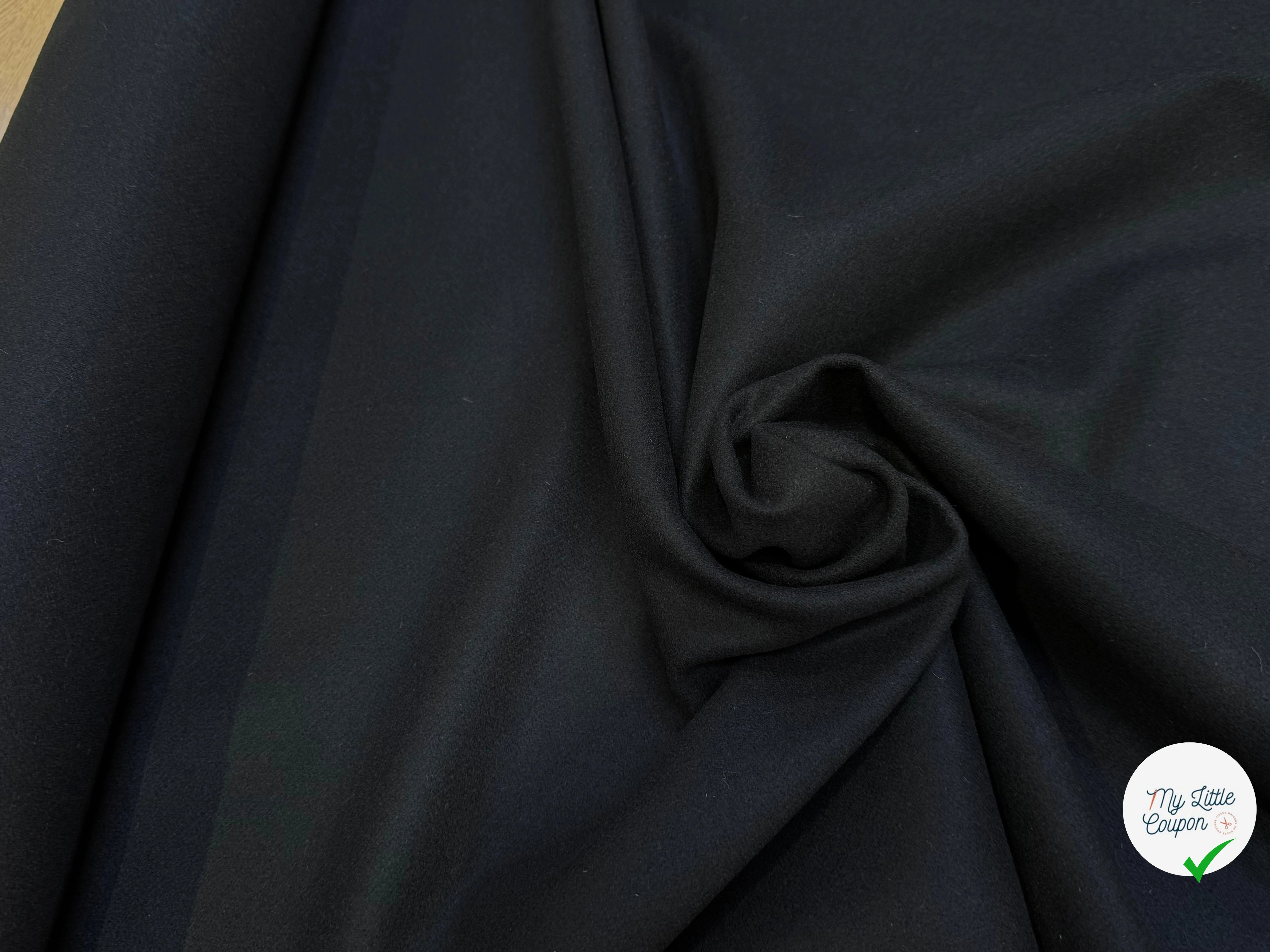 DRAP DE LAINE NOIR PROFOND NOBLE 85% LAINE - My Little Coupon