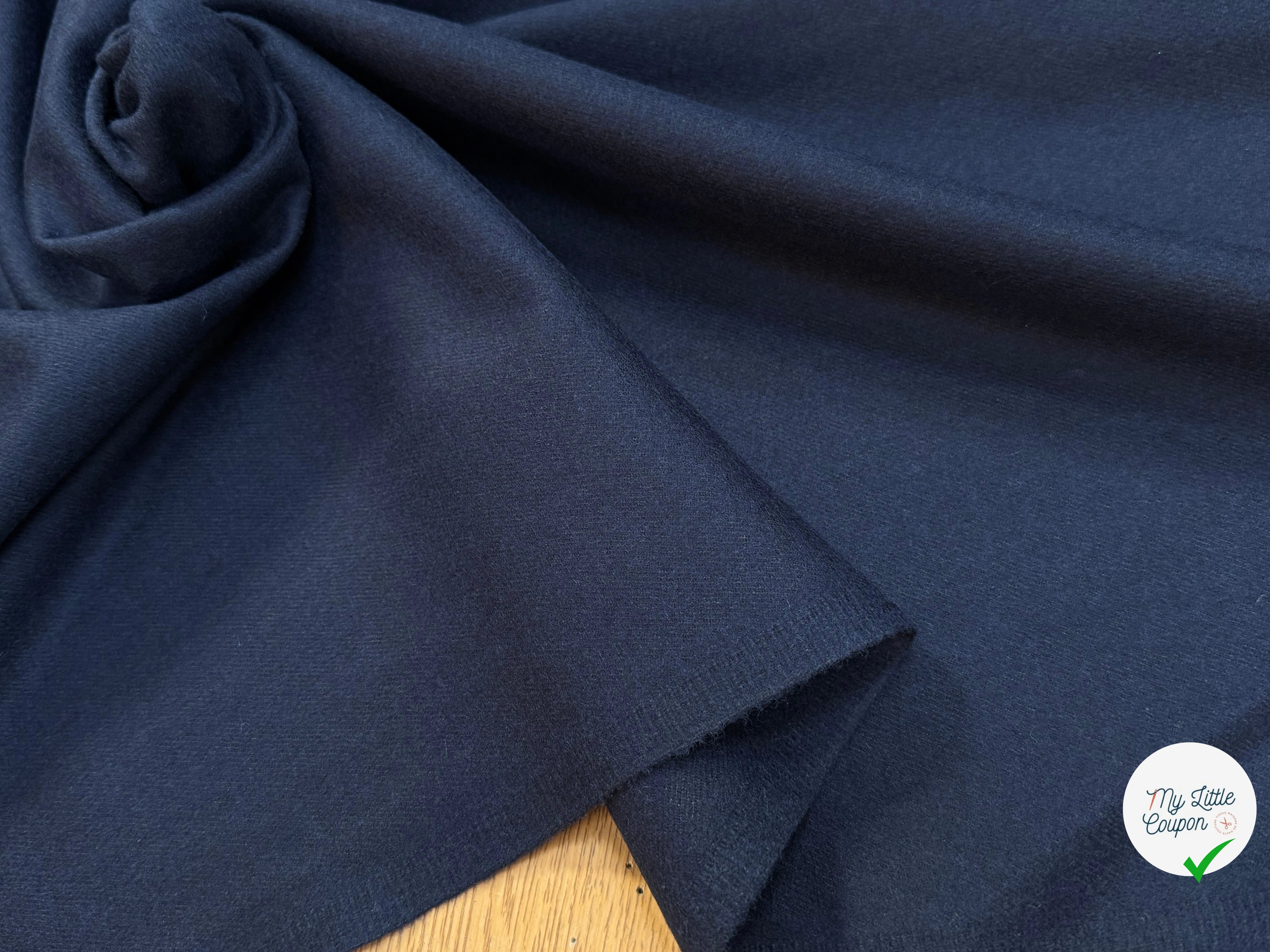 DRAP DE LAINE TENUE LOURDE MARINE FONCÉ - My Little Coupon