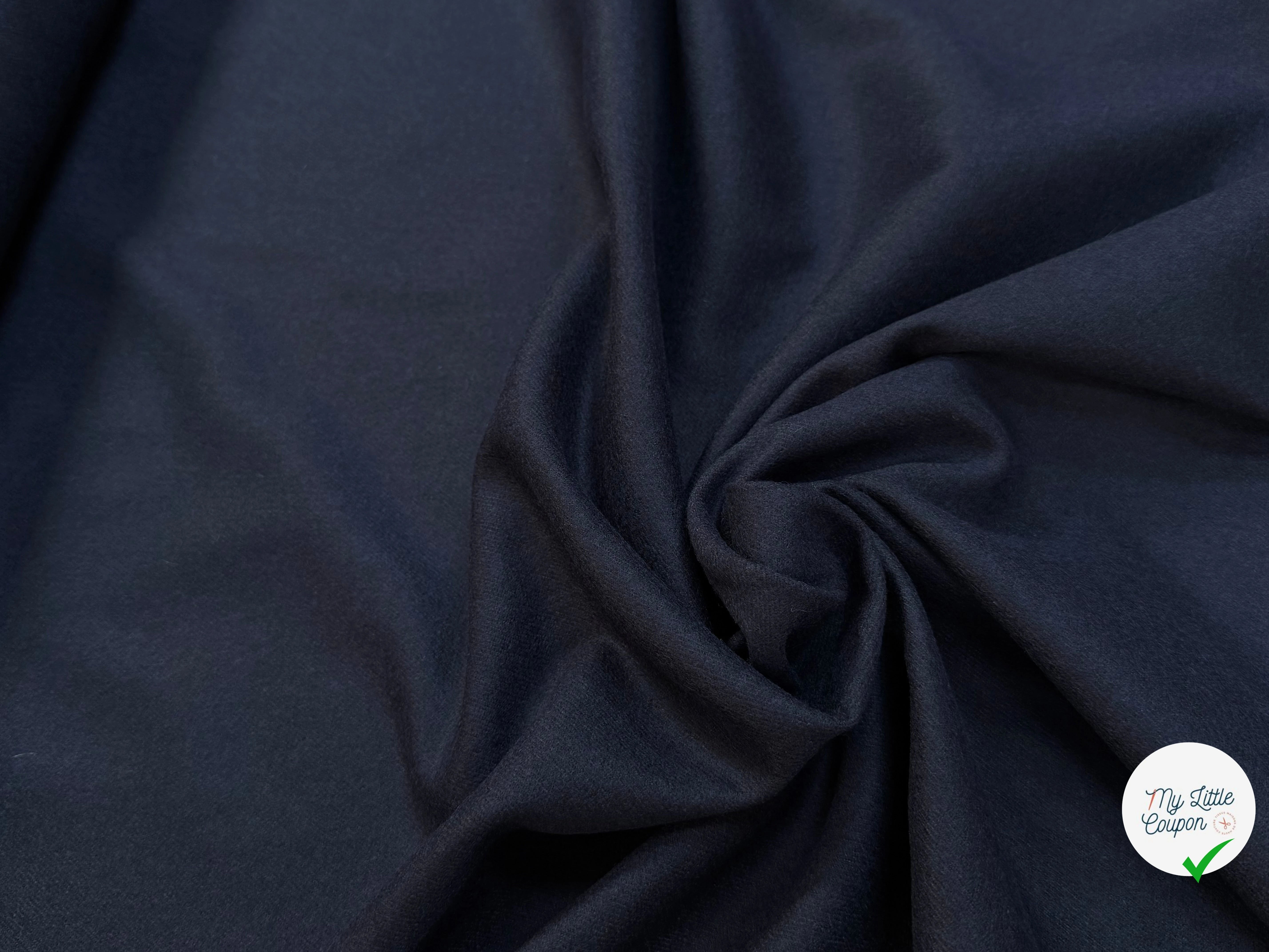 DRAP DE LAINE TENUE LOURDE MARINE FONCÉ - My Little Coupon