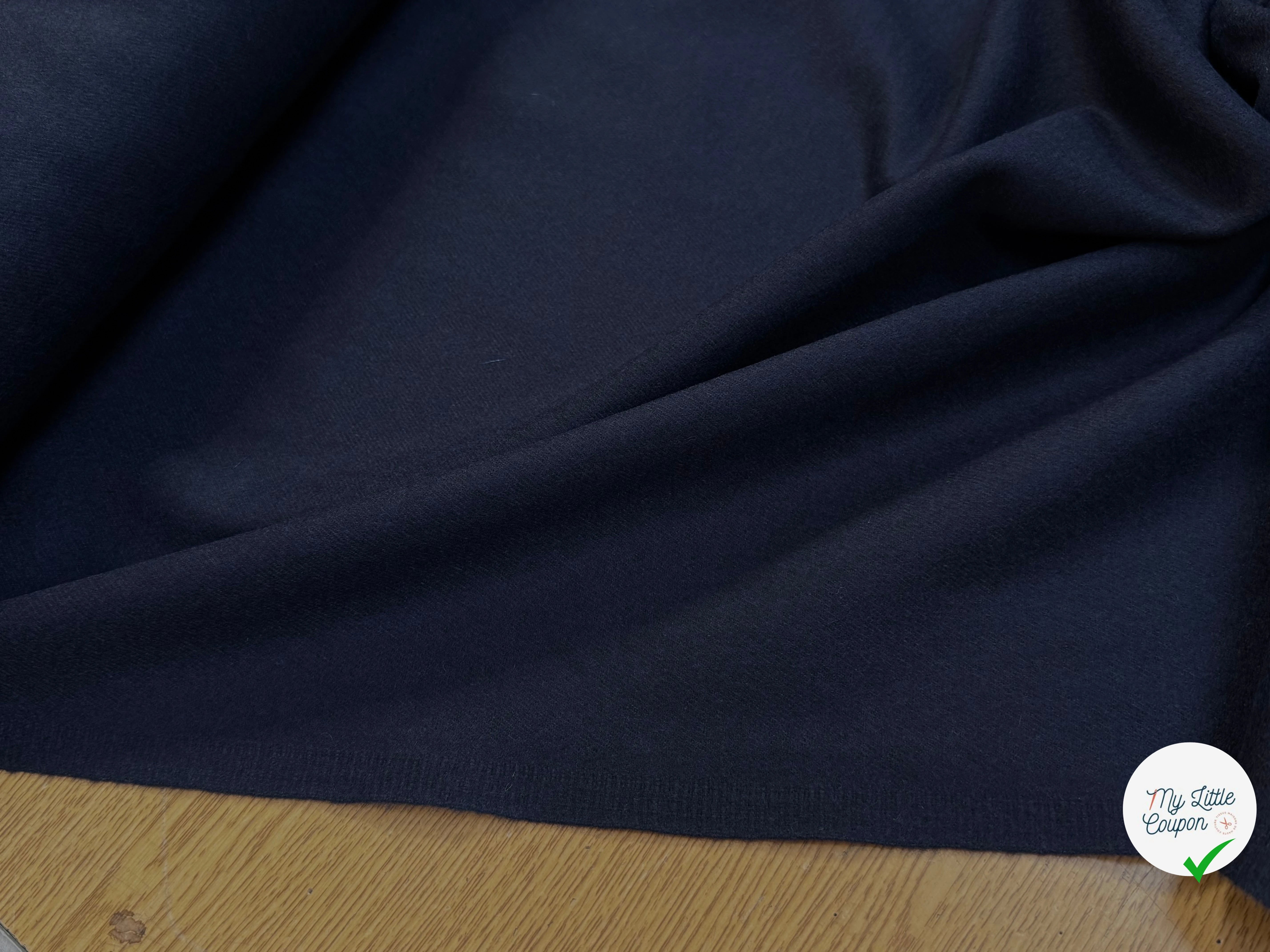 DRAP DE LAINE TENUE LOURDE MARINE FONCÉ - My Little Coupon