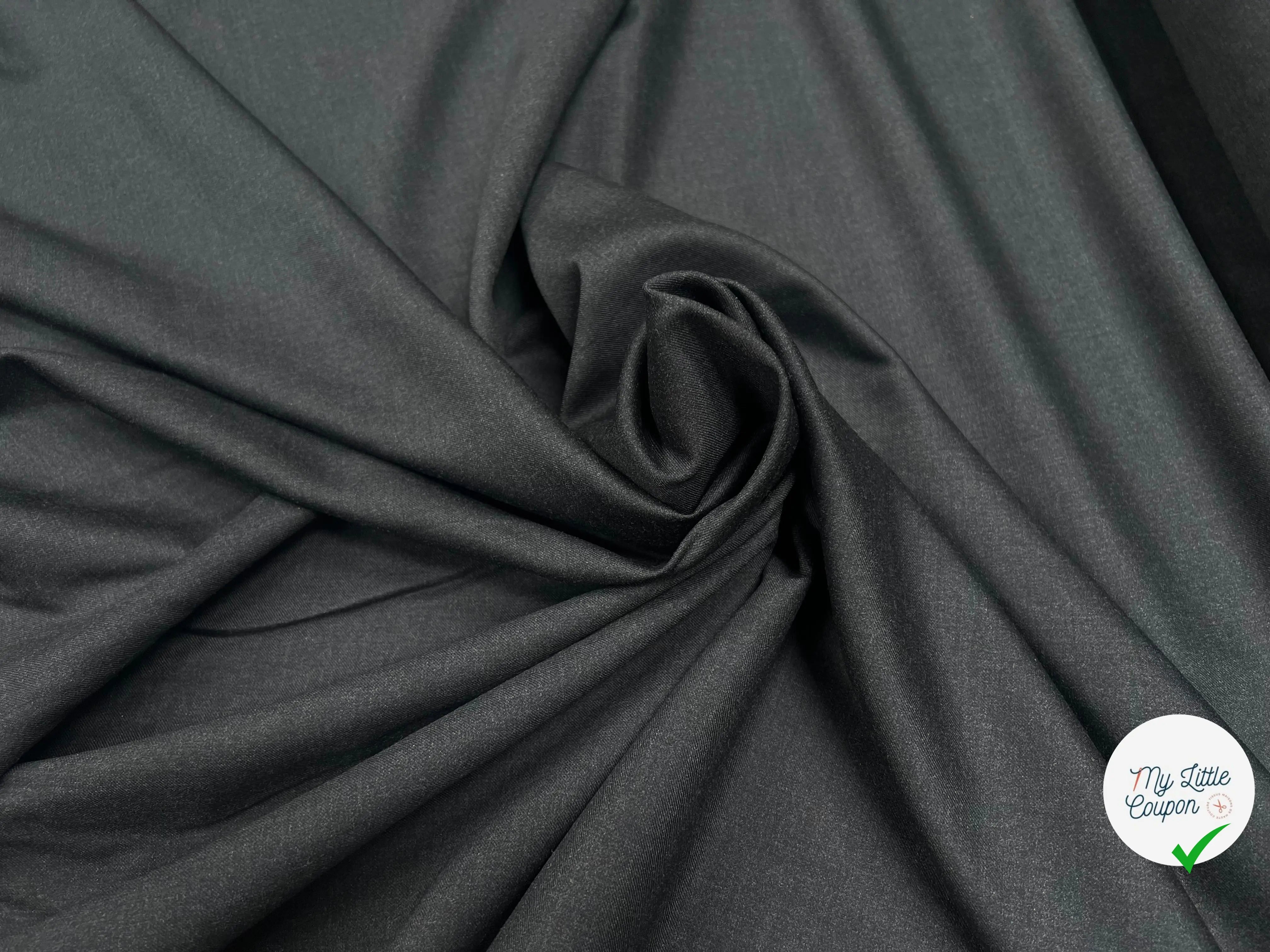 DRAPERIE 100% LAINE GRIS PROFOND UNI - My Little Coupon