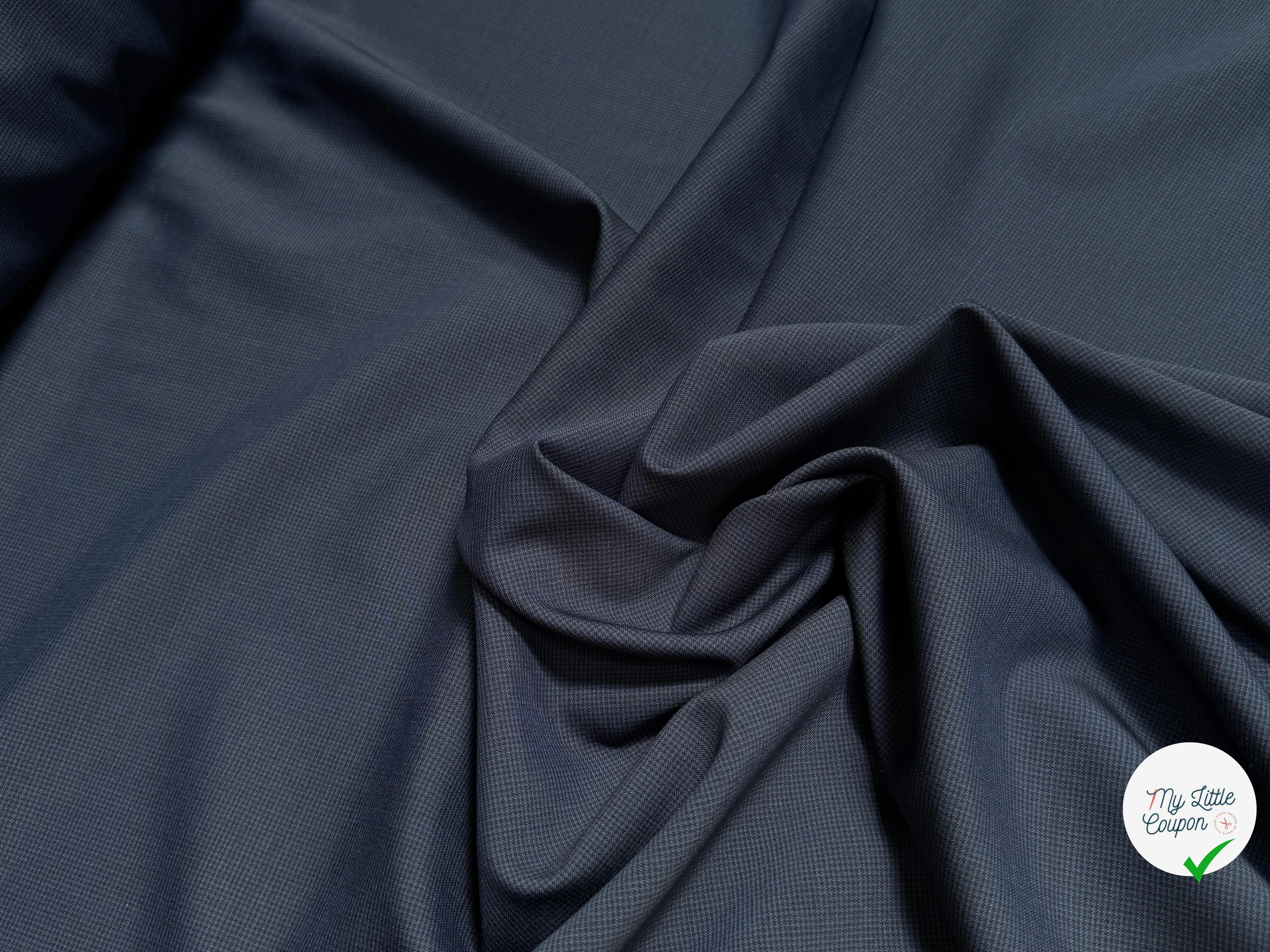 DRAPERIE 100% LAINE VIERGE BLEU NUIT D’ÉTÉ - My Little Coupon
