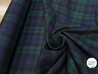 DRAPERIE 100% LAINE VIERGE SCOTLAND STYLE BLEU VERT - My Little Coupon