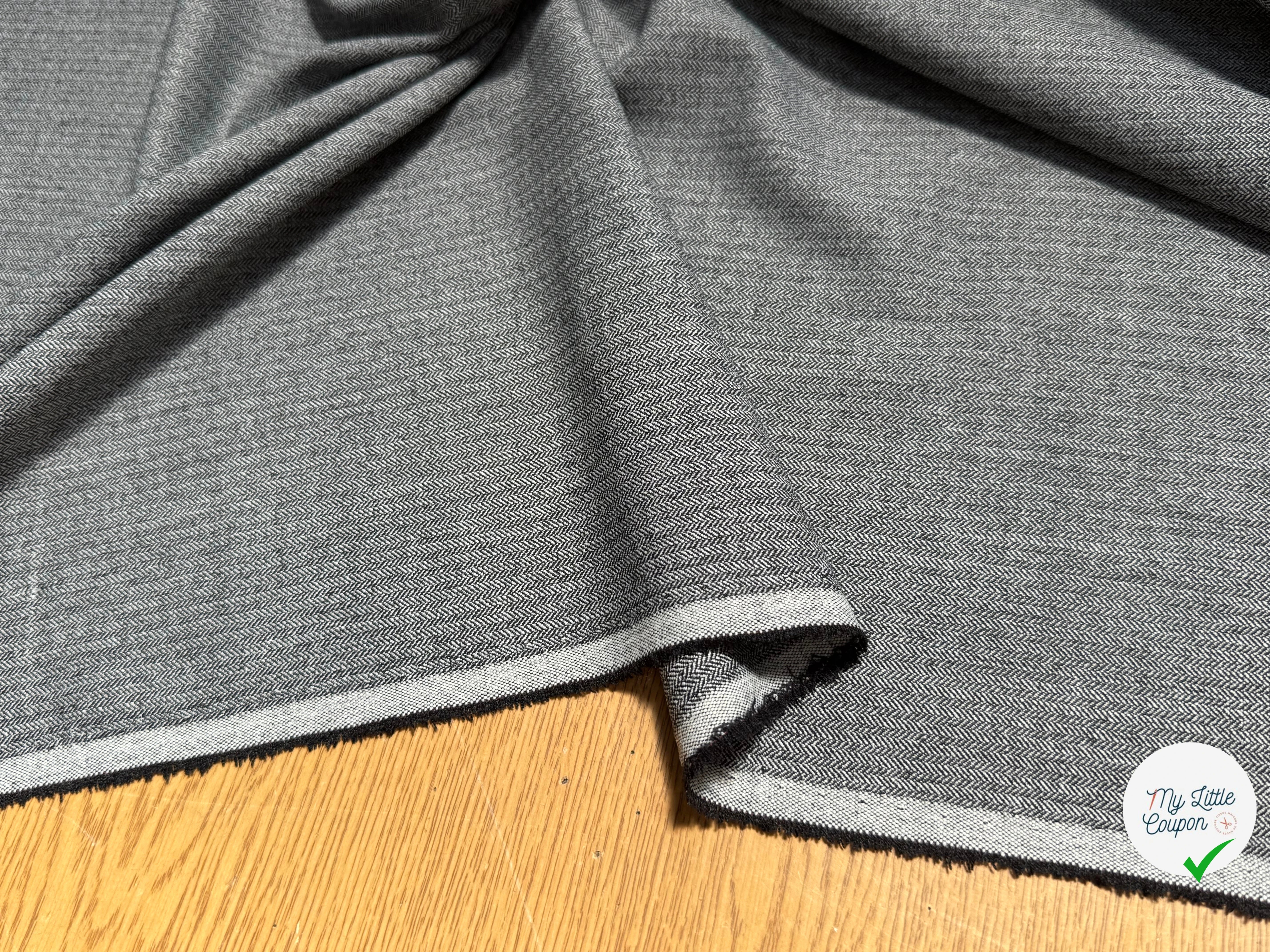 DRAPERIE CHEVRON 26% VISCOSE GRIS - My Little Coupon