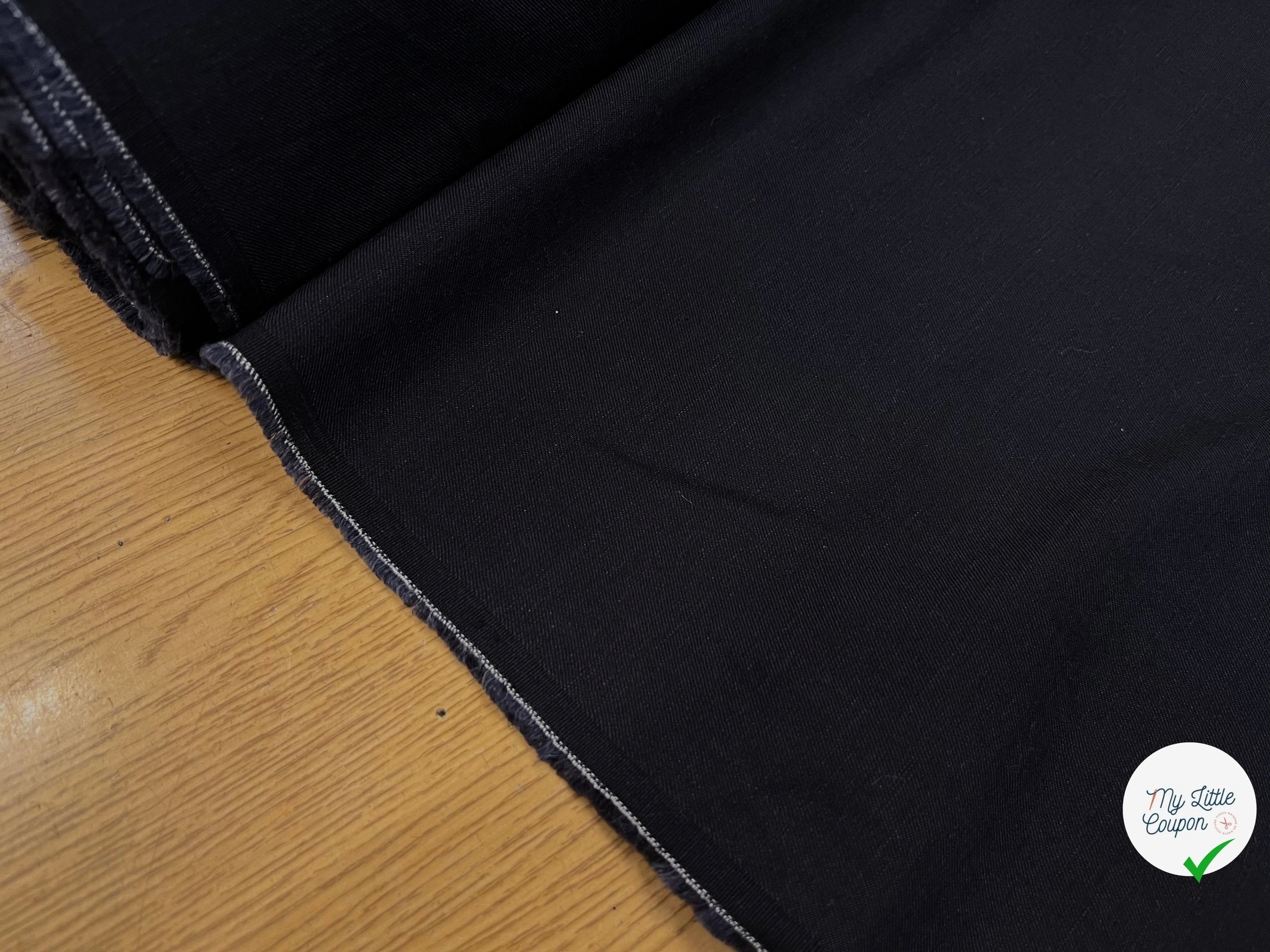 DRAPERIE COTON LIN BLEU MARINE SUPERBE - My Little Coupon
