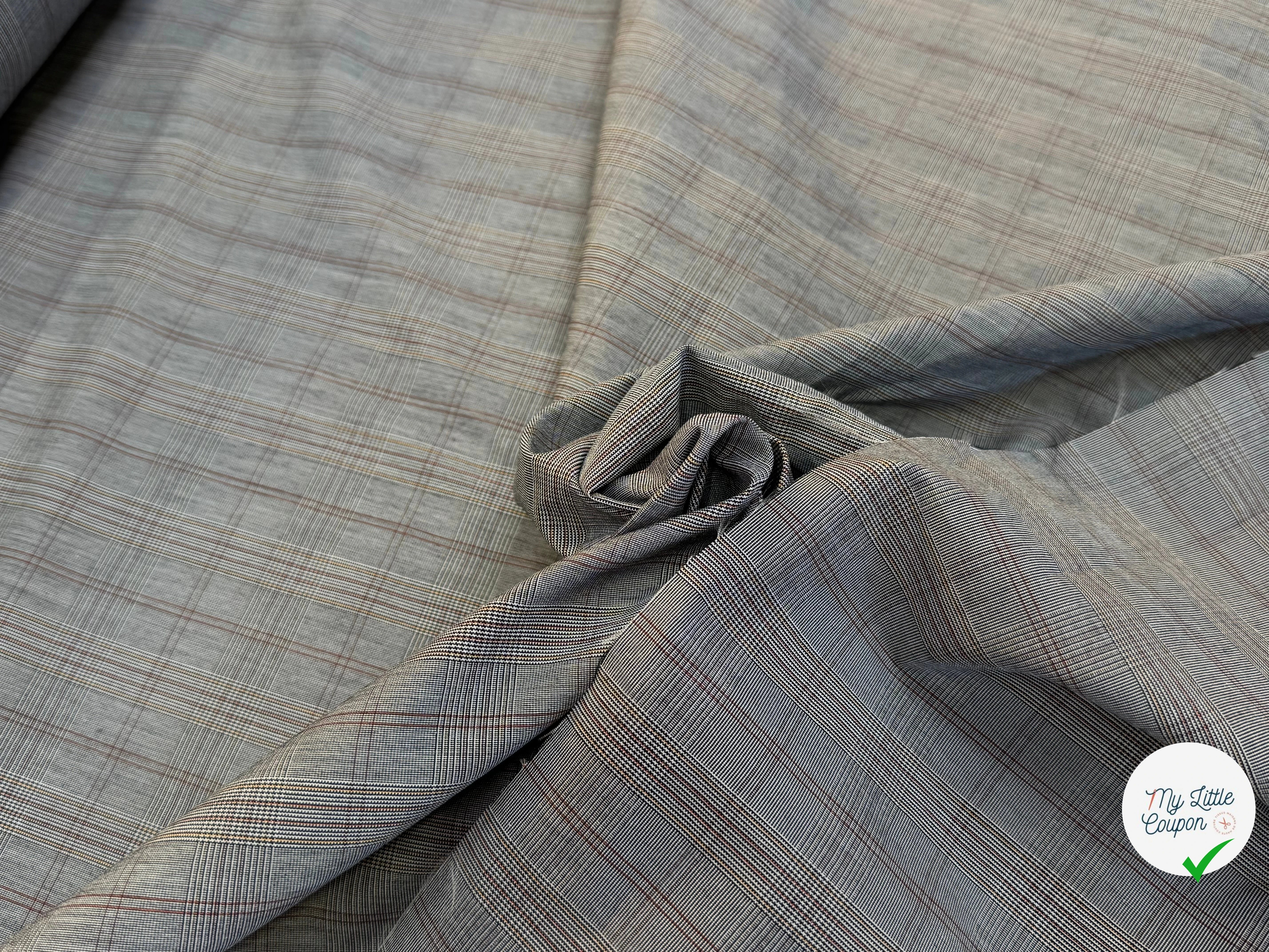 DRAPERIE COTON PRINCE DE GALLE GRIS - My Little Coupon