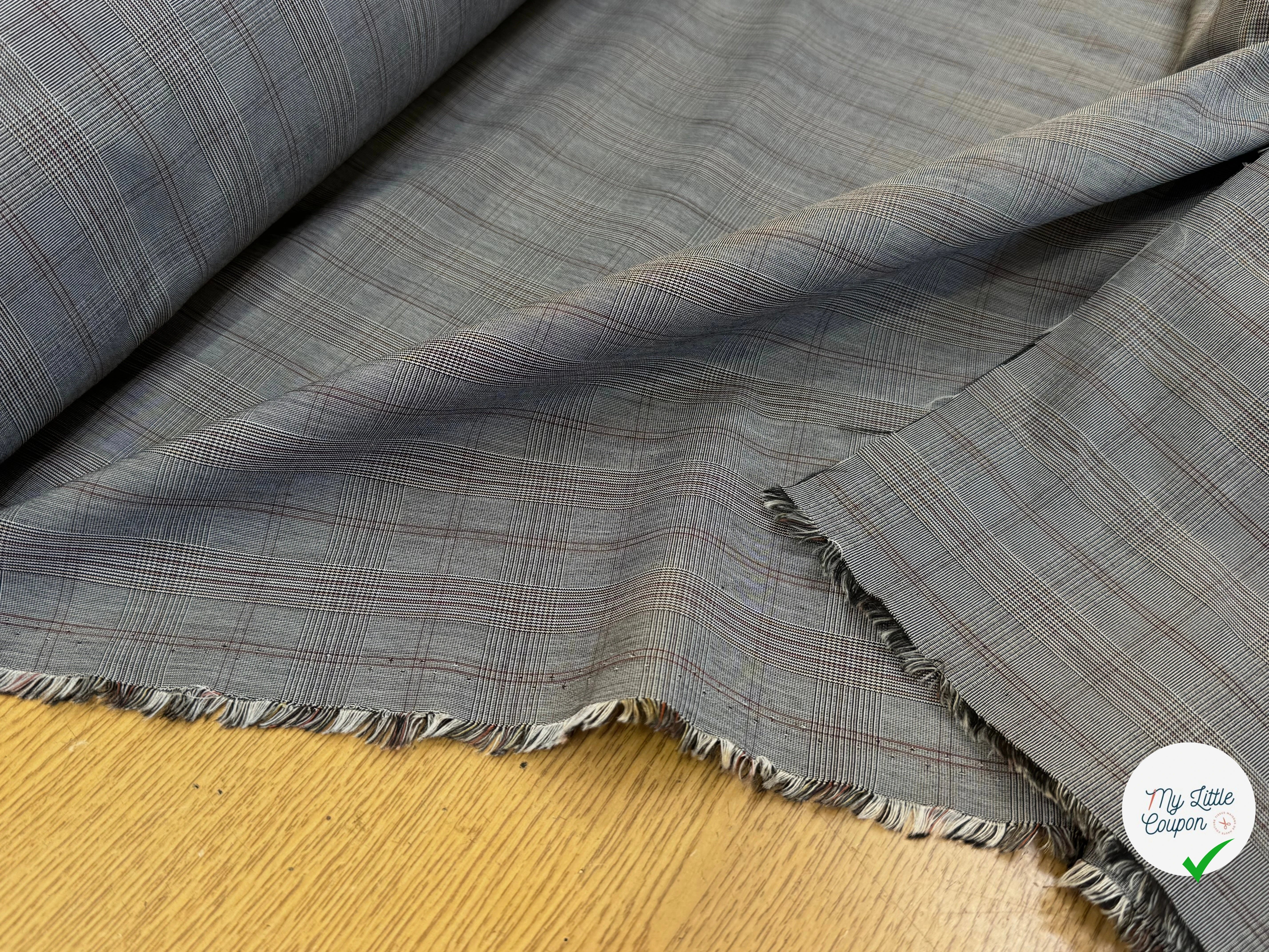 DRAPERIE COTON PRINCE DE GALLE GRIS - My Little Coupon