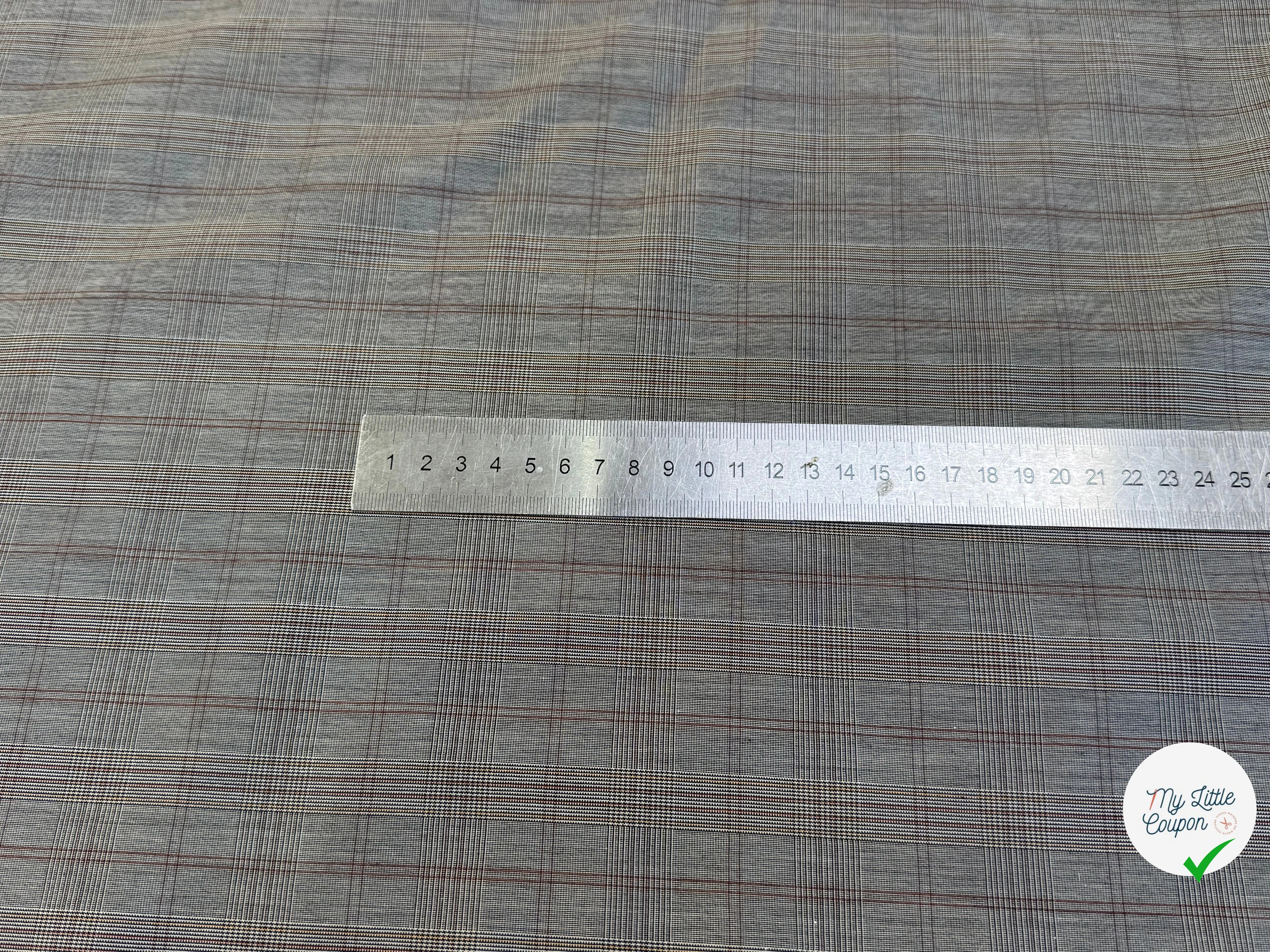 DRAPERIE COTON PRINCE DE GALLE GRIS - My Little Coupon