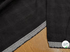DRAPERIE DE LAINE À CARREAUX GRIS NOIR FONCÉ DEPERLANTE - My Little Coupon