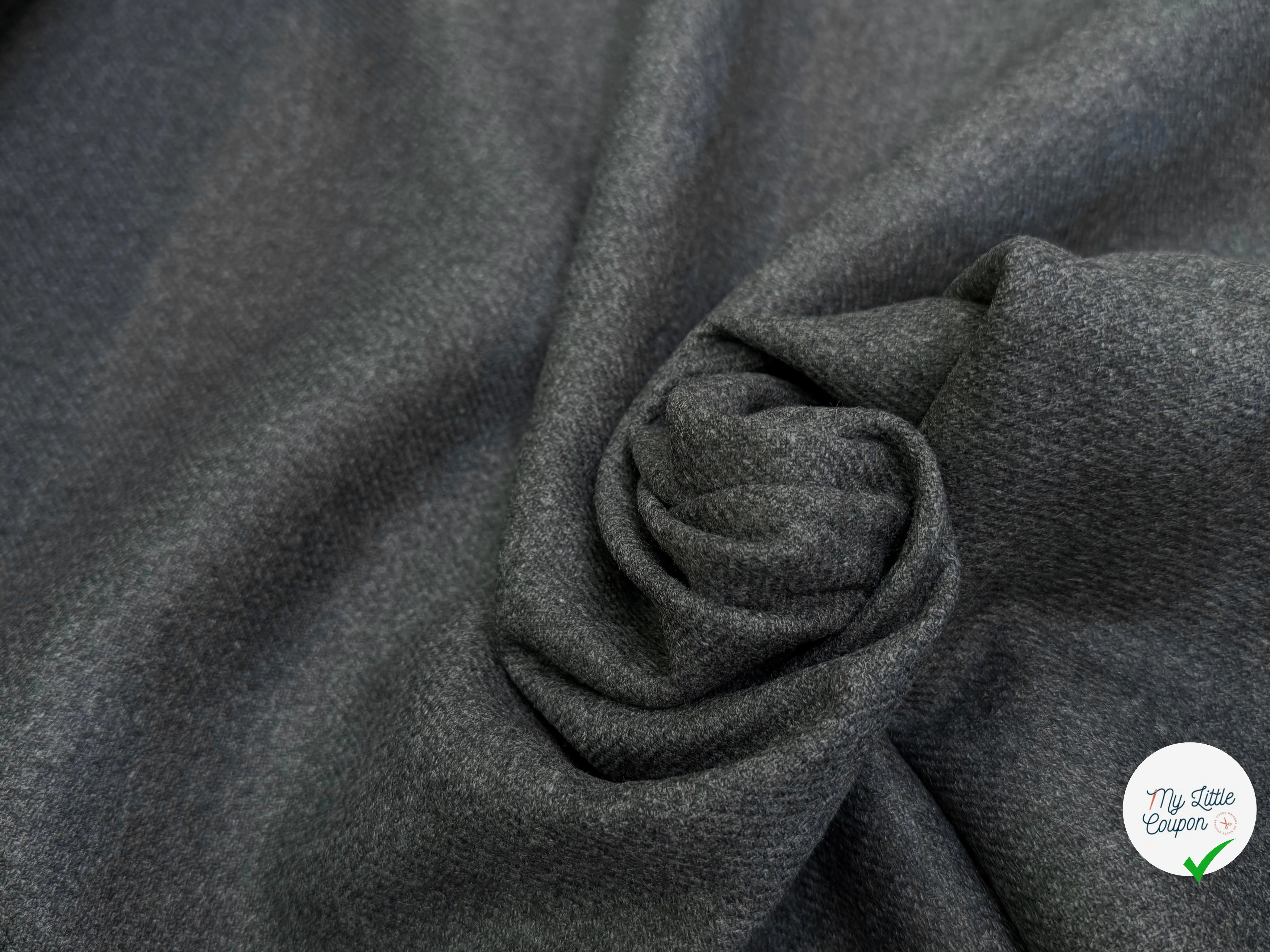 DRAPERIE DE LAINE BELLE TENUE GRIS CHINÉ FONCÉ - My Little Coupon