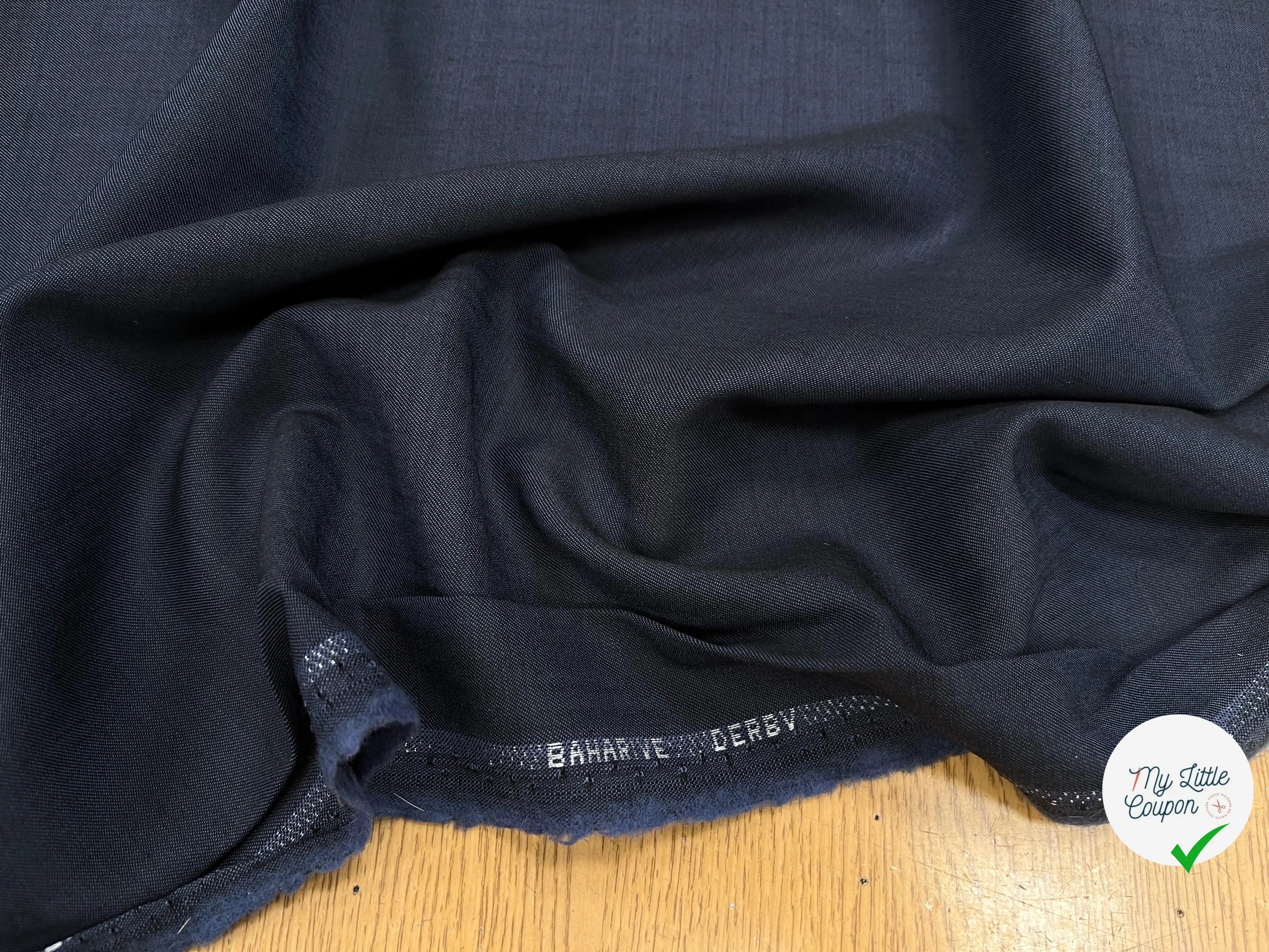 DRAPERIE DE LAINE BLEU GRIS STRETCH DEPERLANTE - My Little Coupon