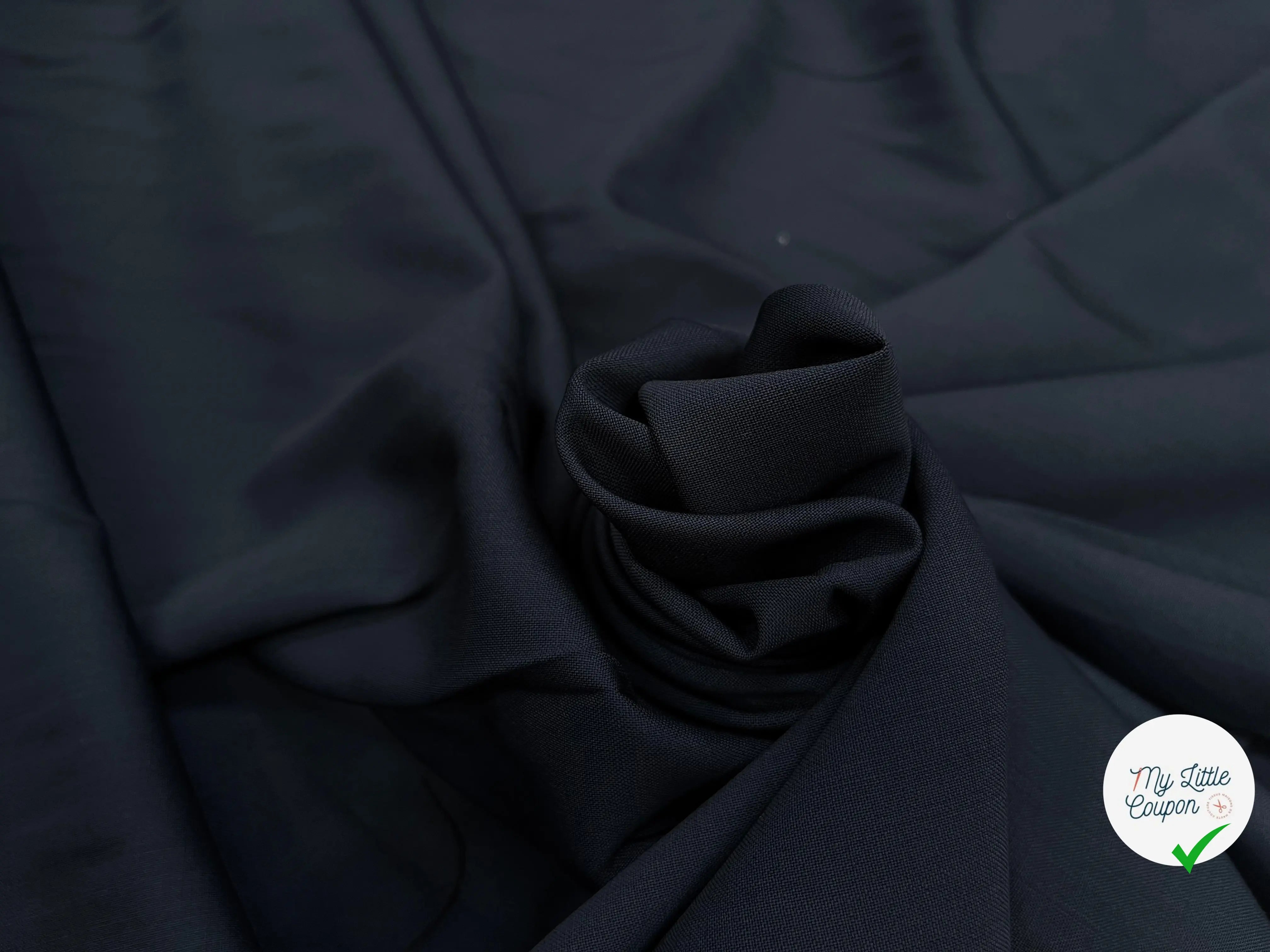 DRAPERIE DE LAINE BLEU MARINE DEPERLANTE - My Little Coupon