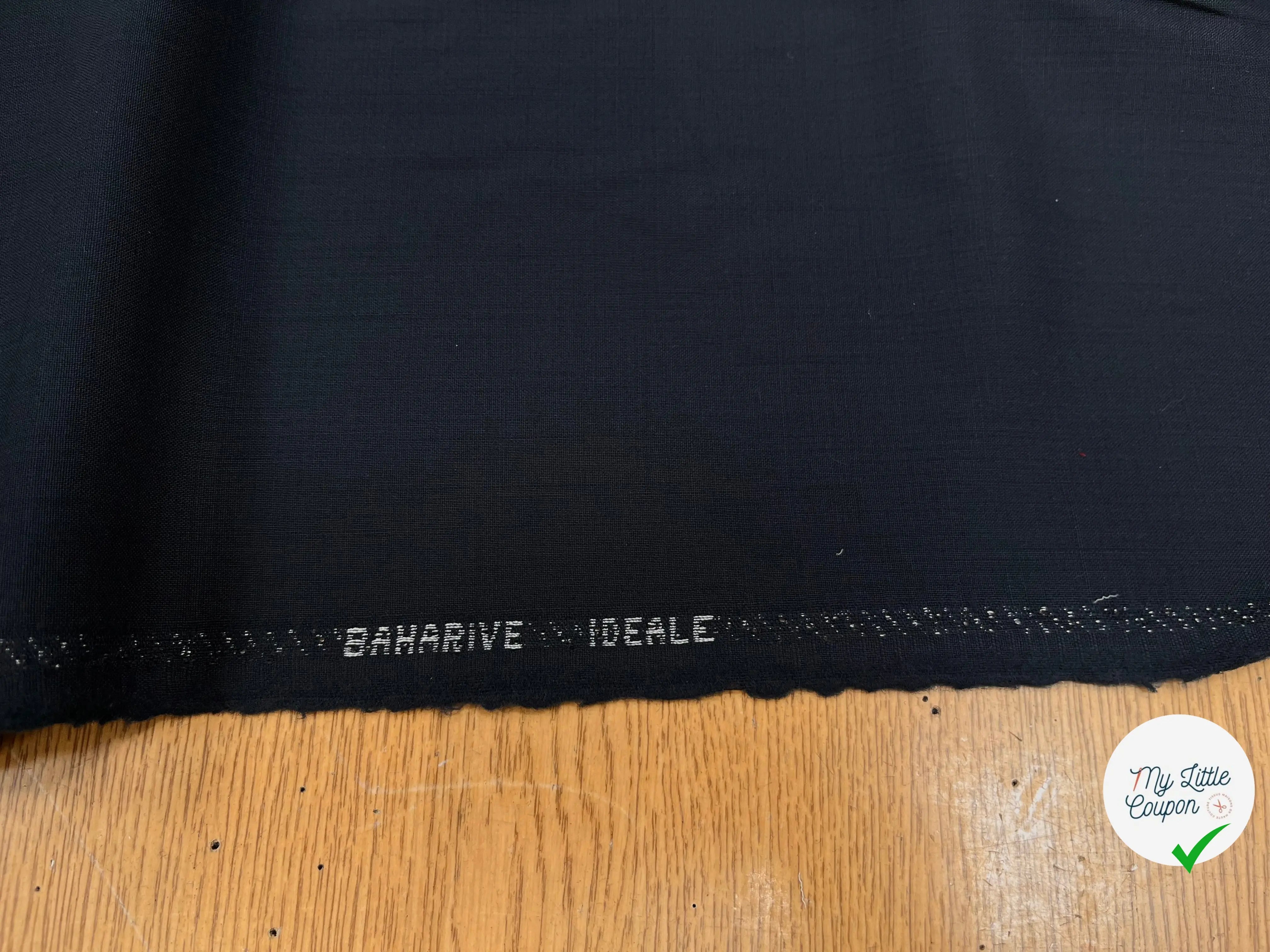 DRAPERIE DE LAINE BLEU MARINE DEPERLANTE - My Little Coupon