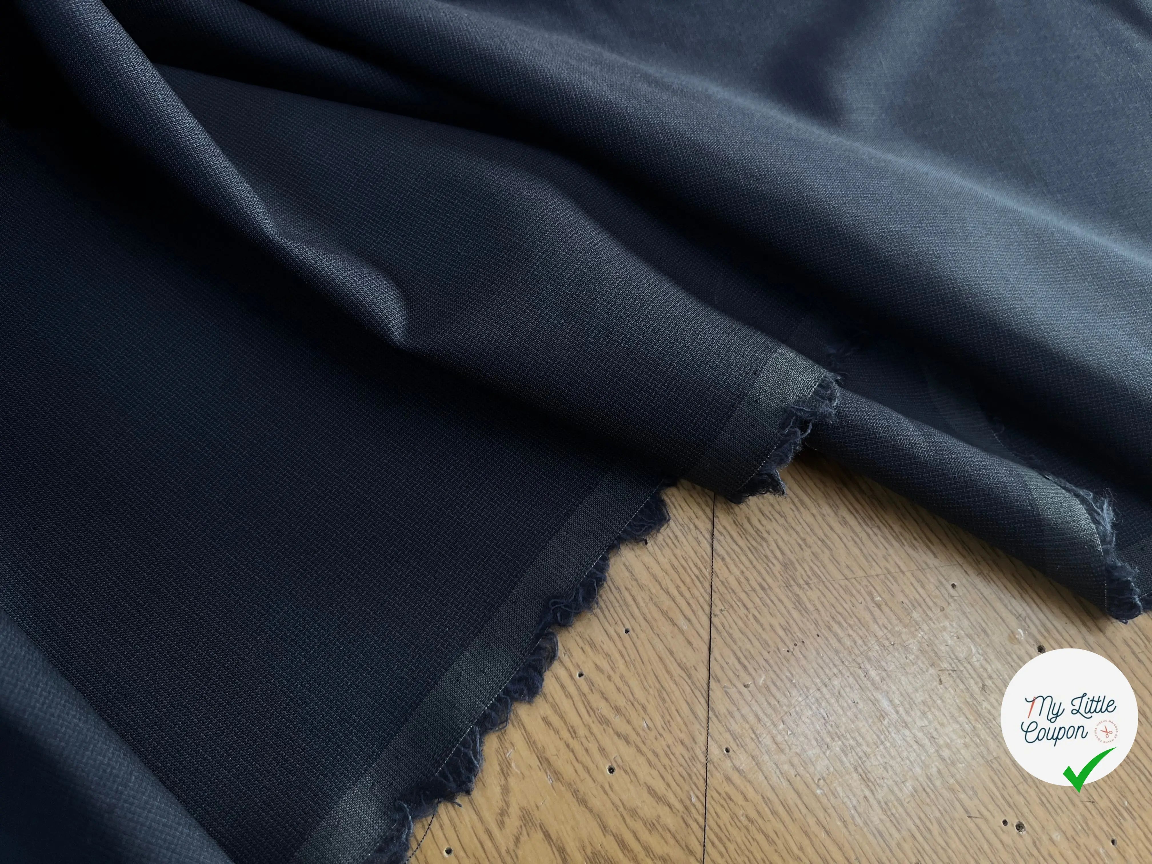 DRAPERIE DE LAINE BLEU NUIT D'ÉTE DEPERLANTE - My Little Coupon