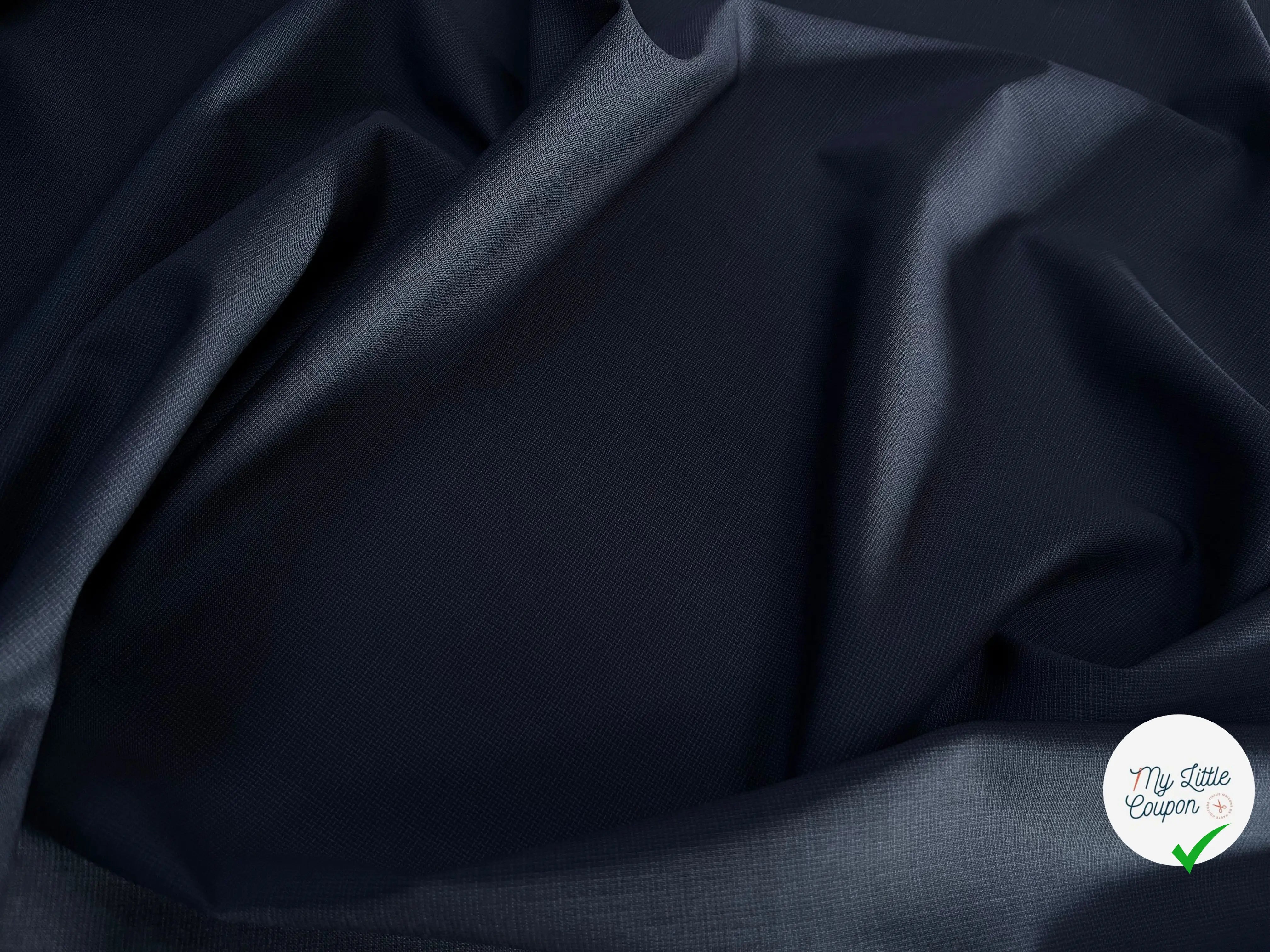 DRAPERIE DE LAINE BLEU NUIT D'ÉTE DEPERLANTE - My Little Coupon