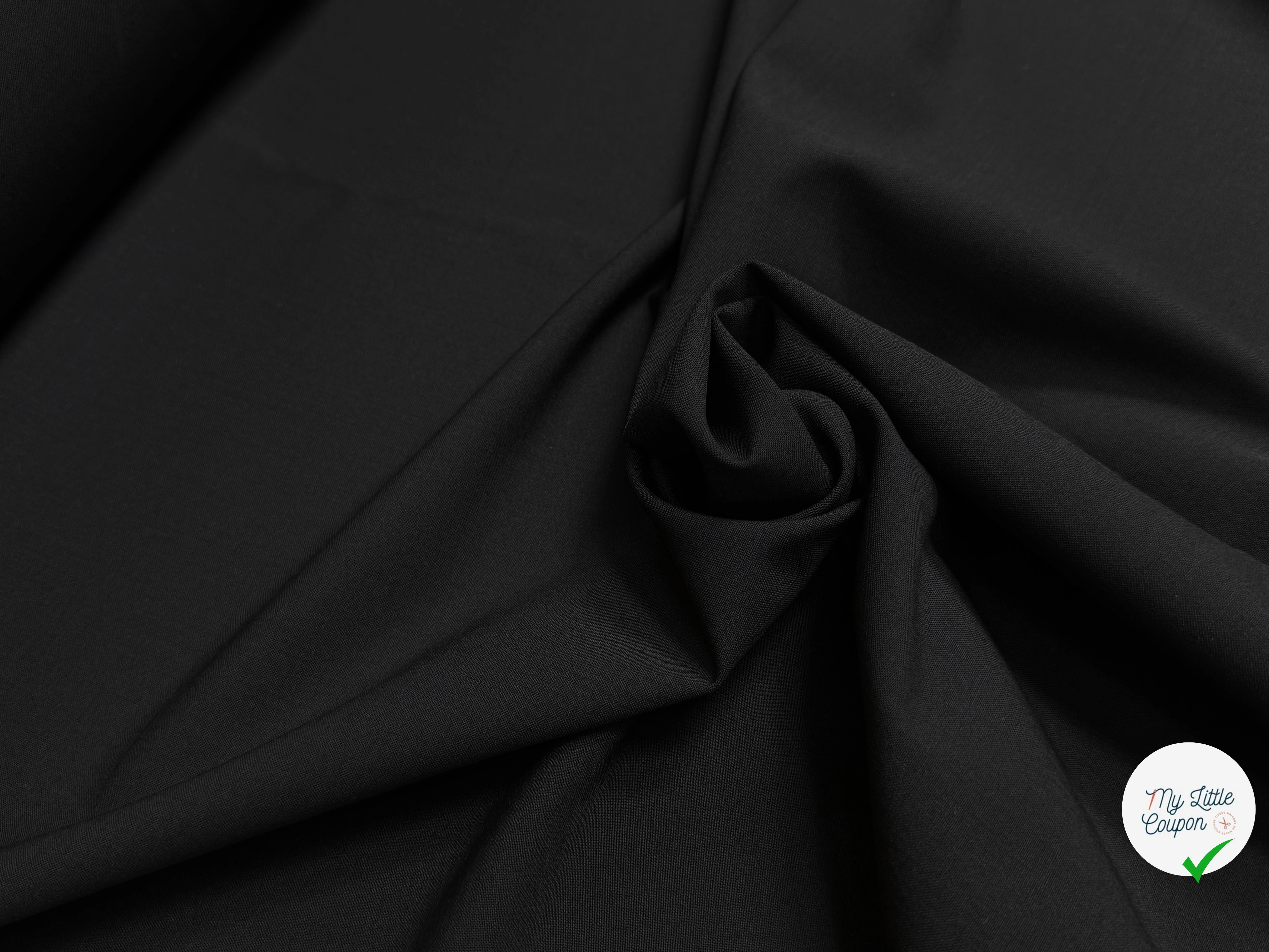 DRAPERIE DE LAINE CHIC TOMBÉ STRETCH NOIR - My Little Coupon