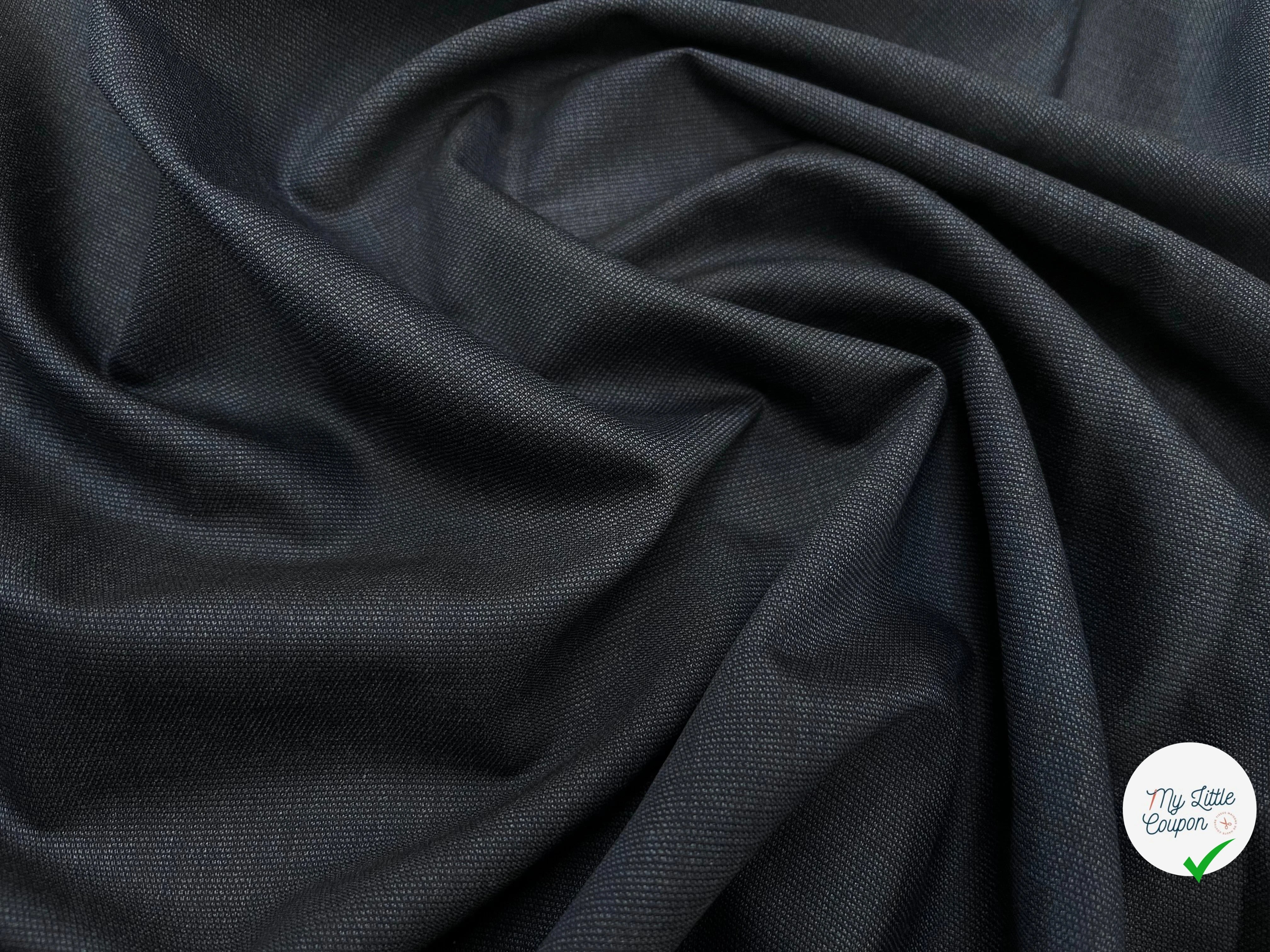 DRAPERIE DE LAINE DEPERLANTE BLEU NUIT D'ÉTÉ 100% LAINE 156CM - My Little Coupon