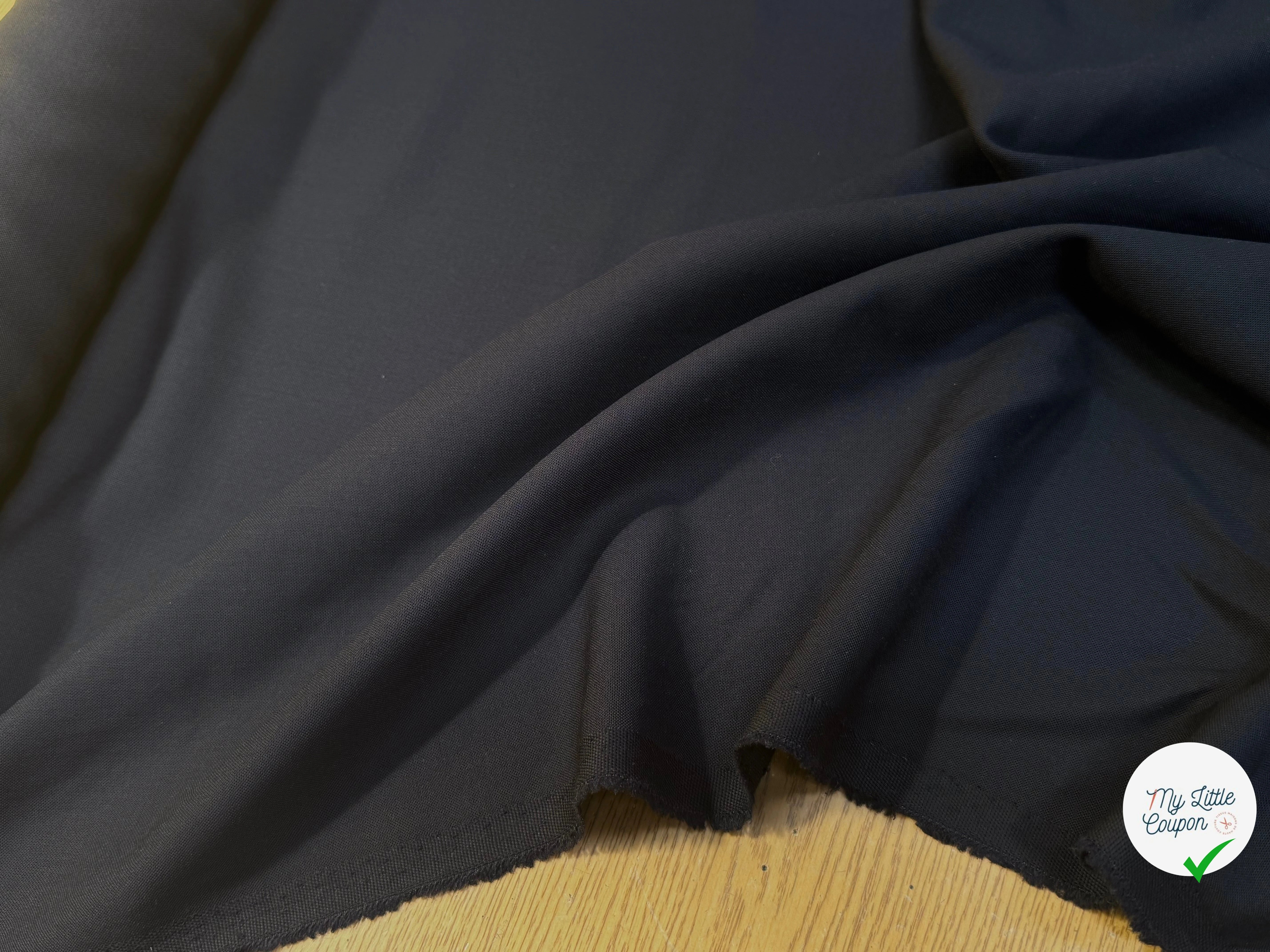 DRAPERIE DE LAINE ÉLÉGANTE MARINE FONCÉ BEAU TOMBÉ - My Little Coupon