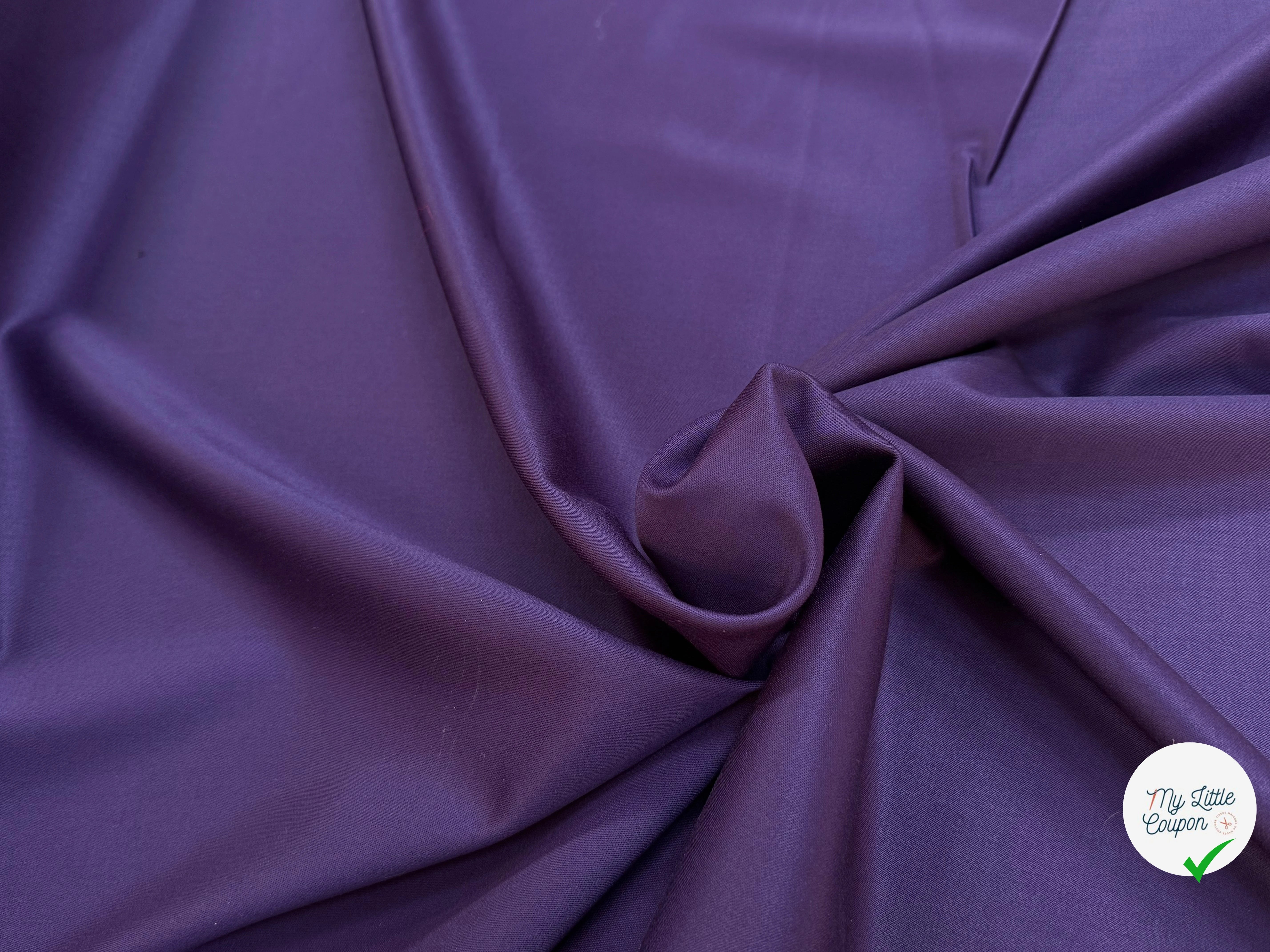 DRAPERIE DE LAINE ENVERS SATINÉ SUBLIME STRETCH VIOLET DOUX TOUCHER - My Little Coupon
