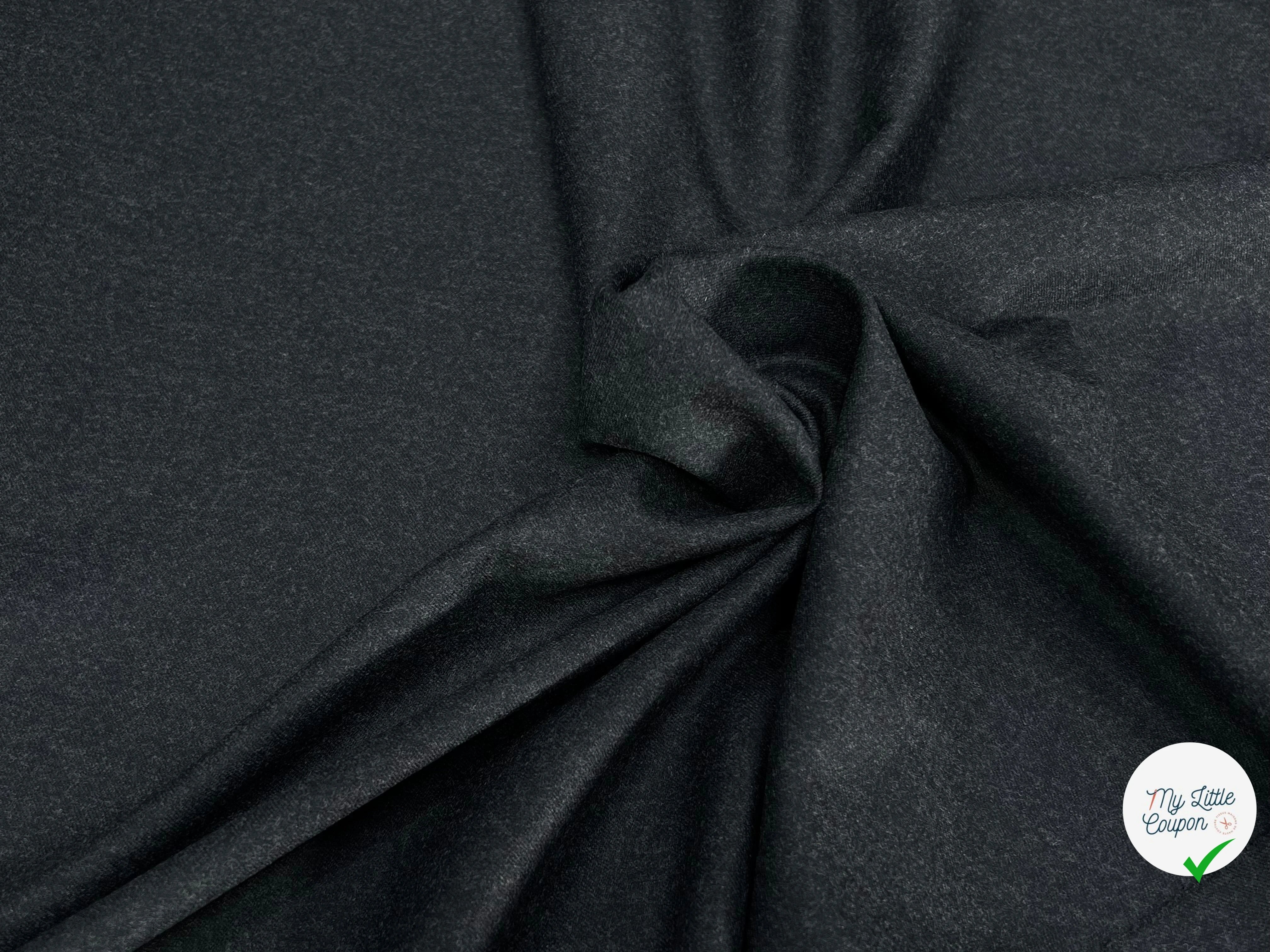 DRAPERIE DE LAINE FLANELLE GRIS CHINÉ - My Little Coupon