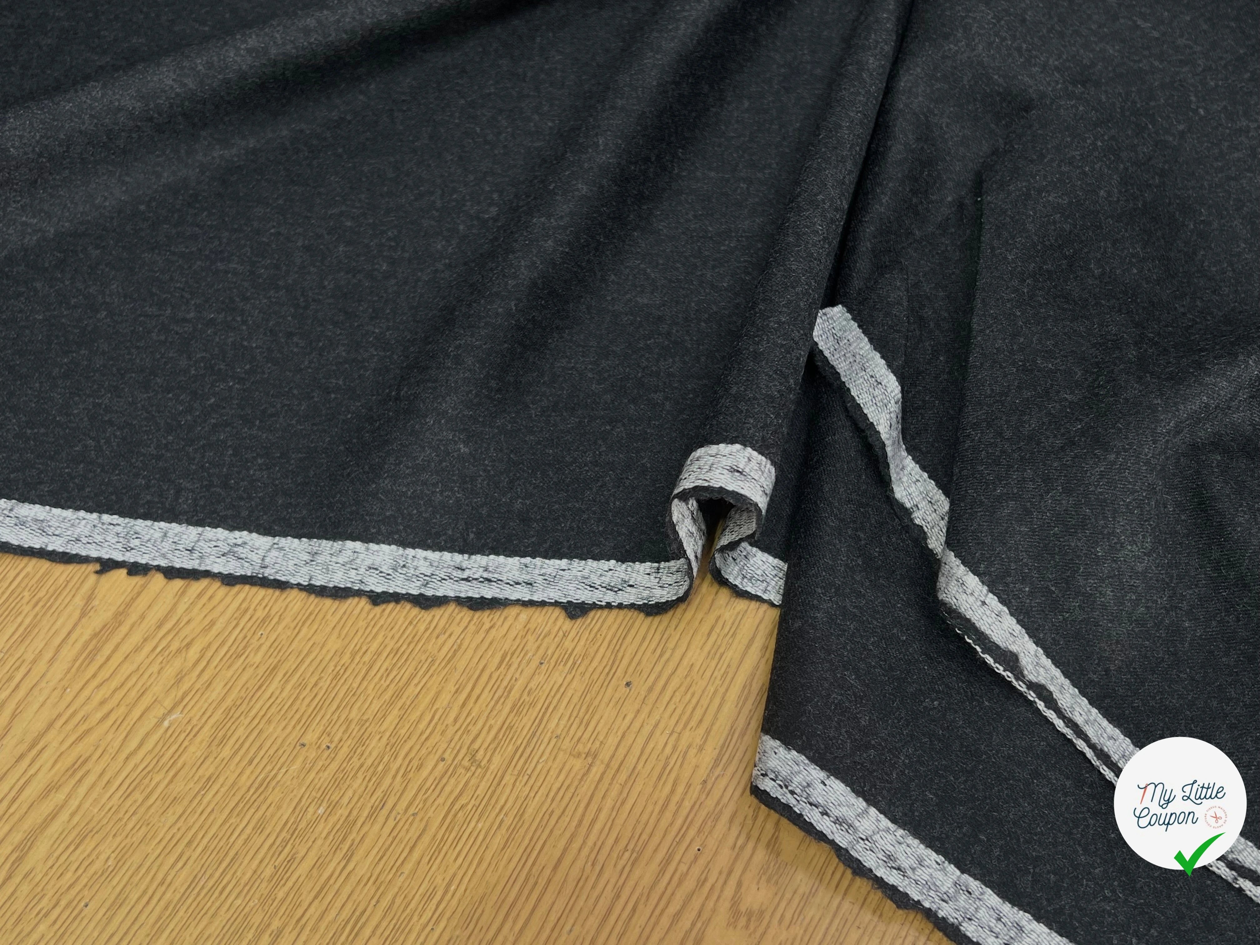 DRAPERIE DE LAINE FLANELLE GRIS CHINÉ - My Little Coupon