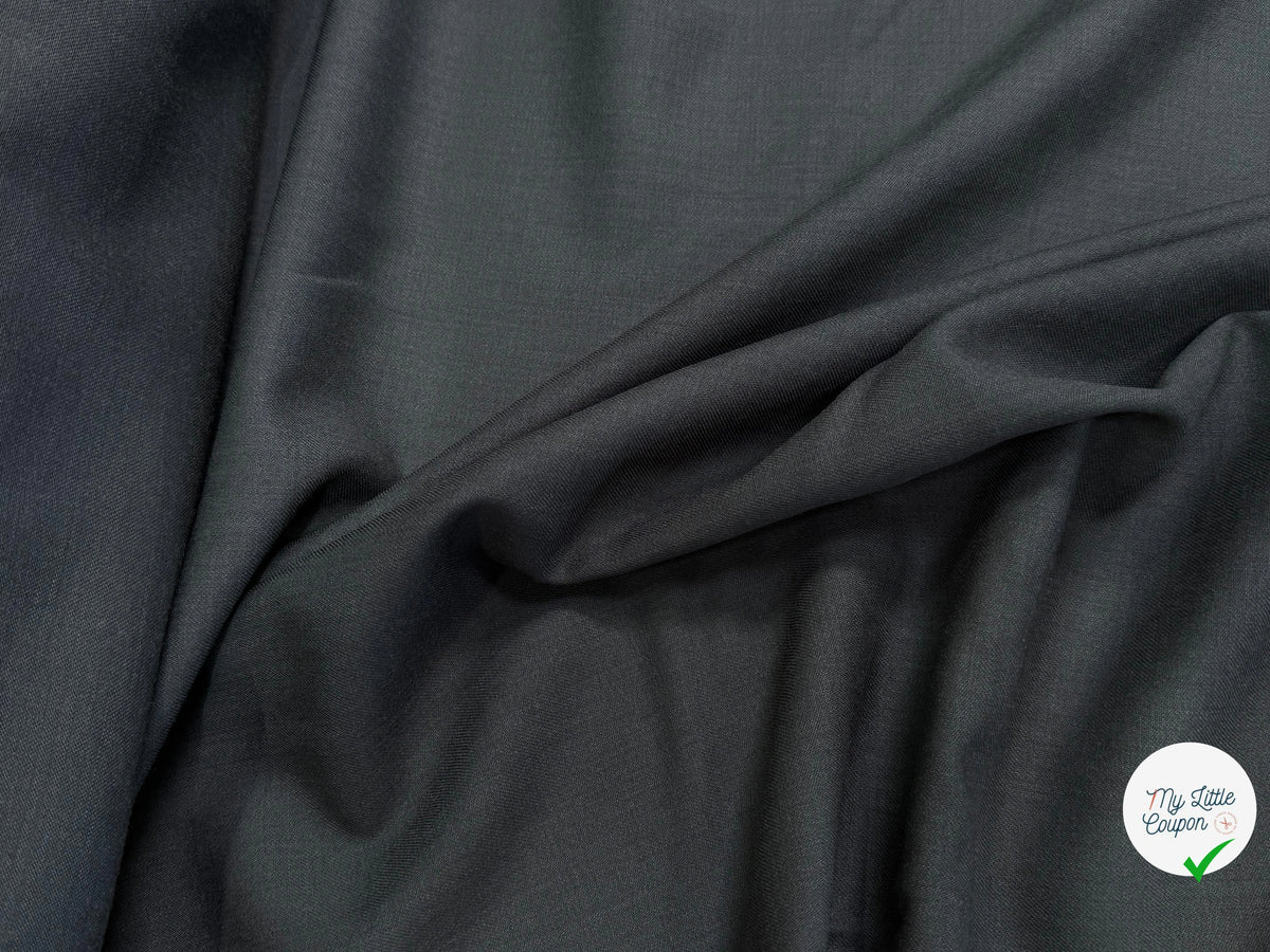 DRAPERIE DE LAINE FLUIDE GRIS FONCÉ 100% LAINE - My Little Coupon