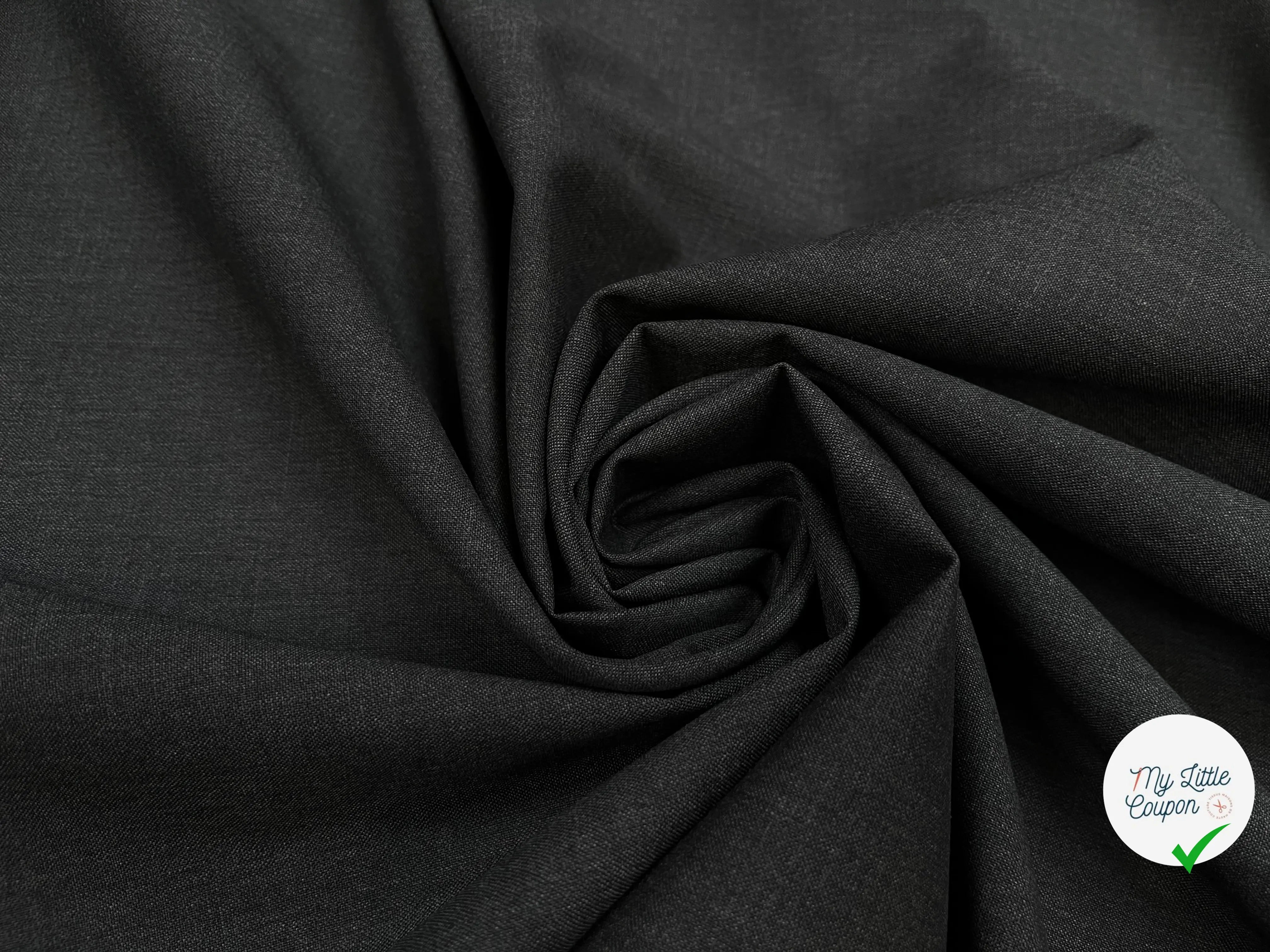 DRAPERIE DE LAINE GRIS CHINÉ DEPERLANTE - My Little Coupon