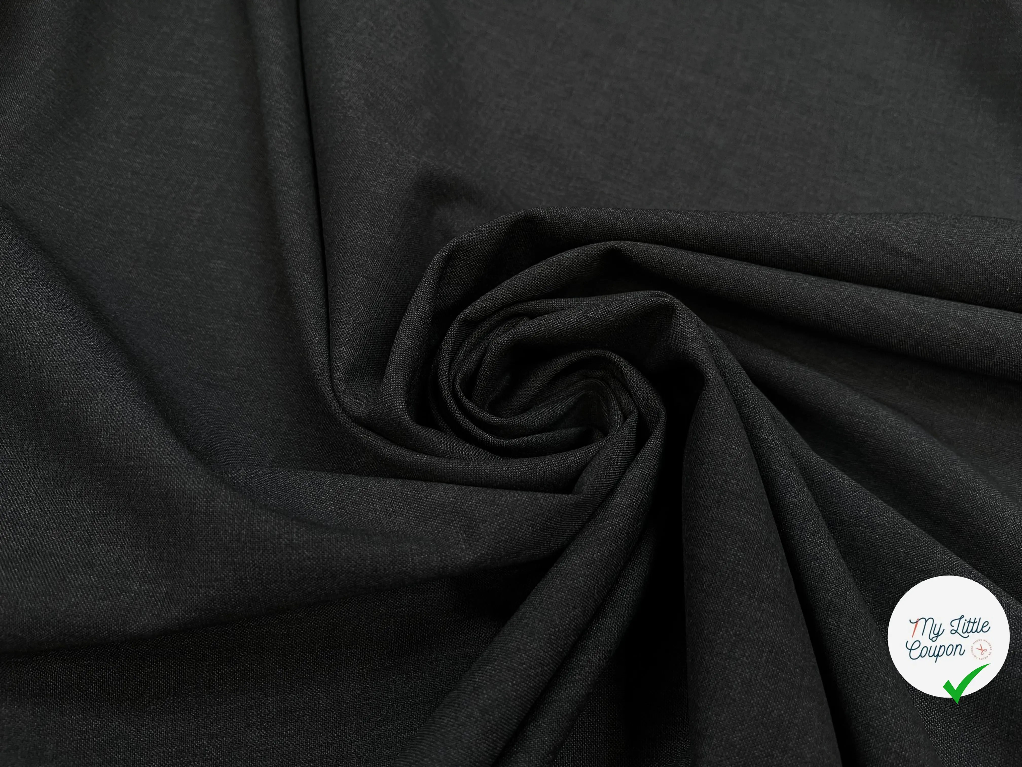 DRAPERIE DE LAINE GRIS CHINÉ DEPERLANTE - My Little Coupon