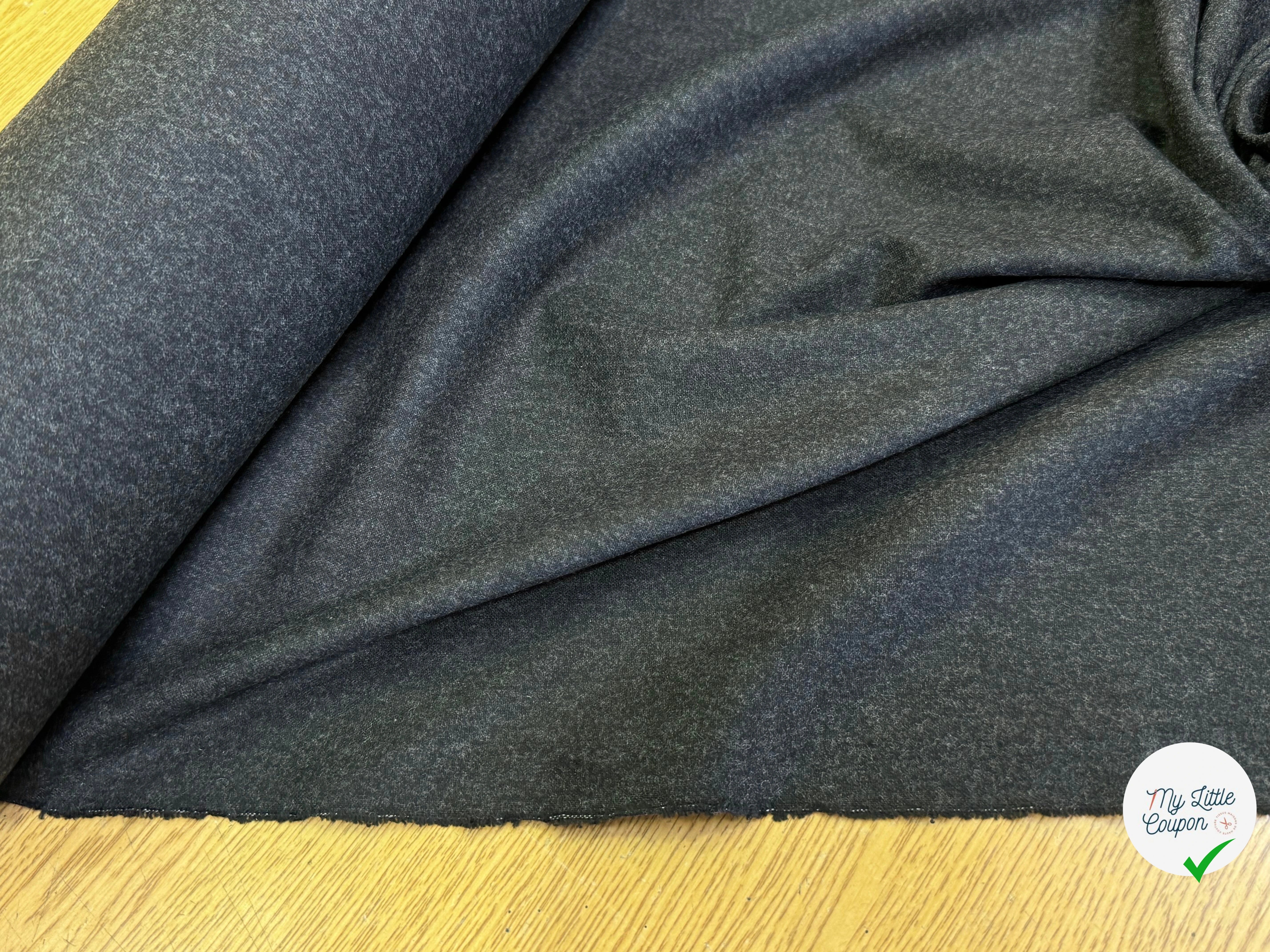 DRAPERIE DE LAINE GRIS CHINÉ  STRETCH TOUCHER DOUX - My Little Coupon