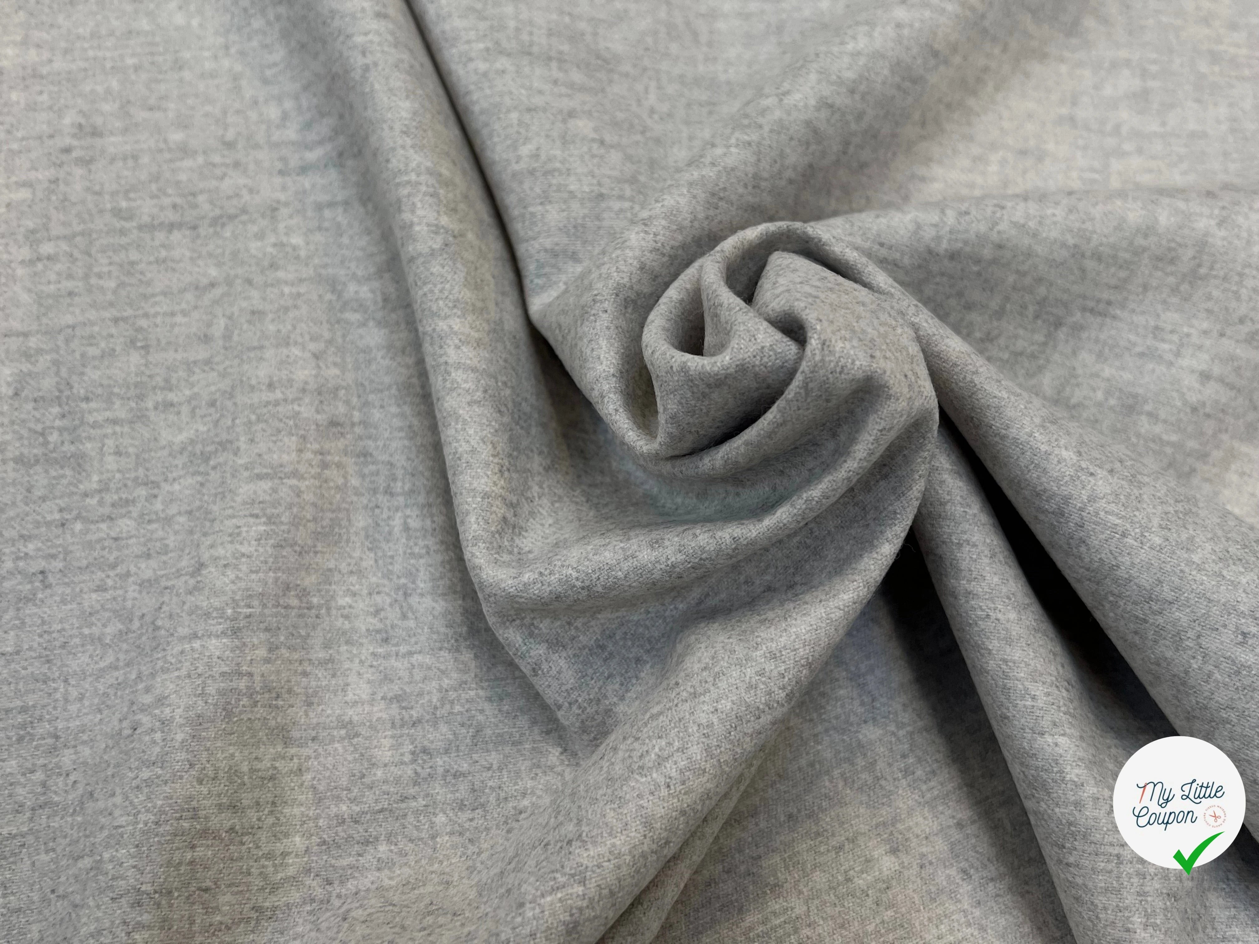 DRAPERIE DE LAINE GRIS CLAIR SUPERBE 100% LAINE VIERGE 150CM - My Little Coupon