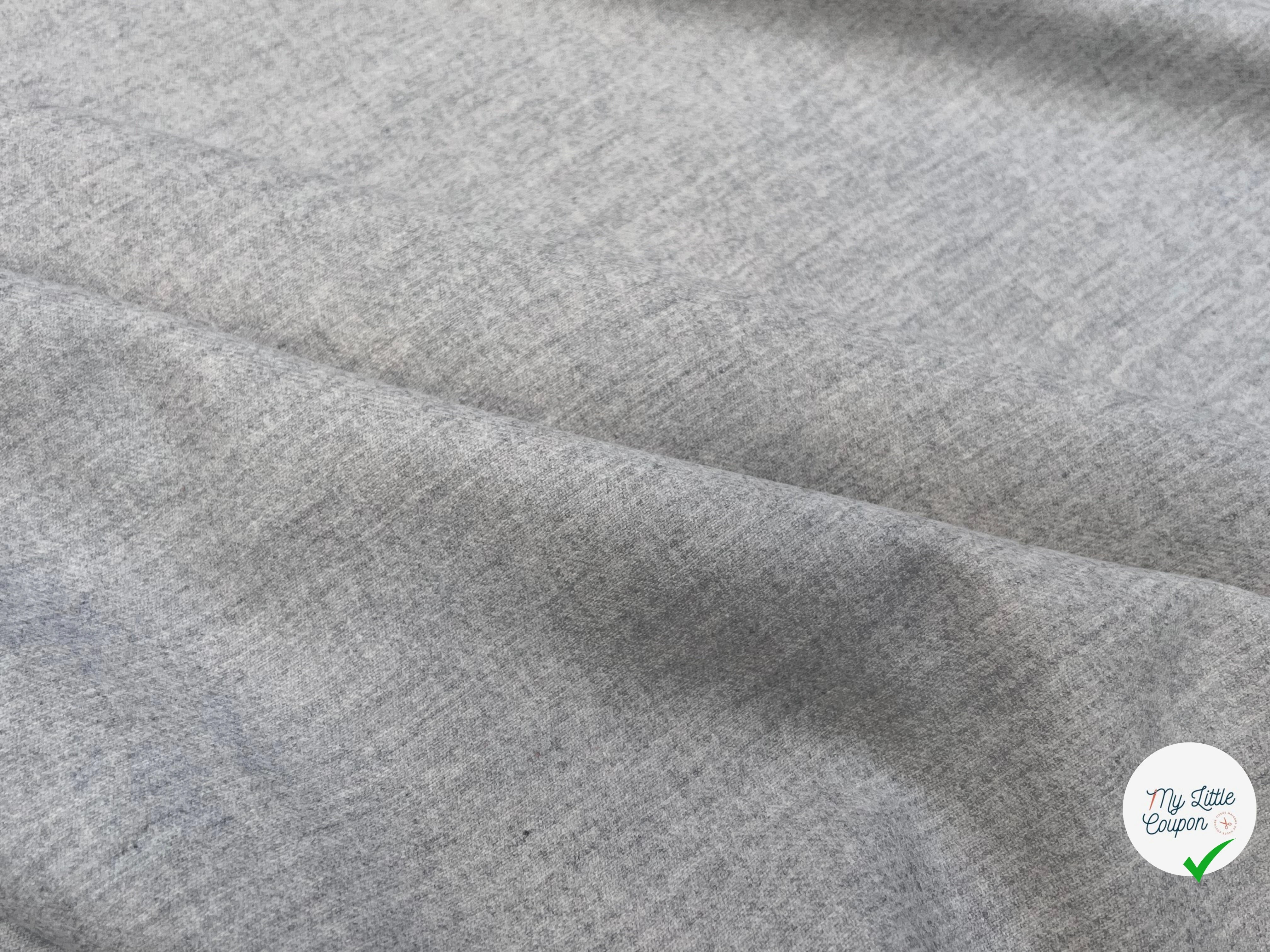 DRAPERIE DE LAINE GRIS CLAIR SUPERBE 100% LAINE VIERGE 150CM - My Little Coupon