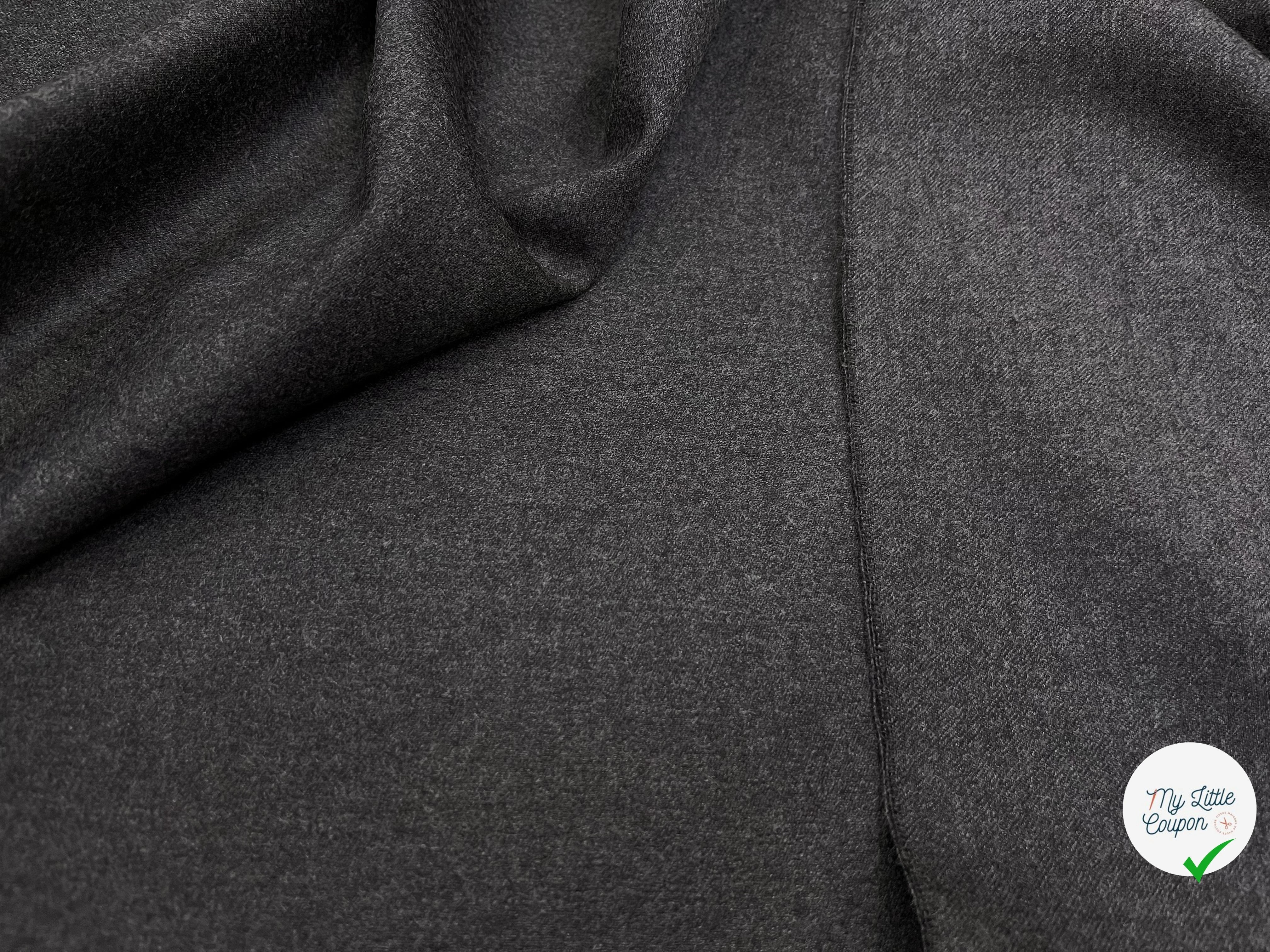 DRAPERIE DE LAINE GRIS FONCÉ 100% LAINE - My Little Coupon