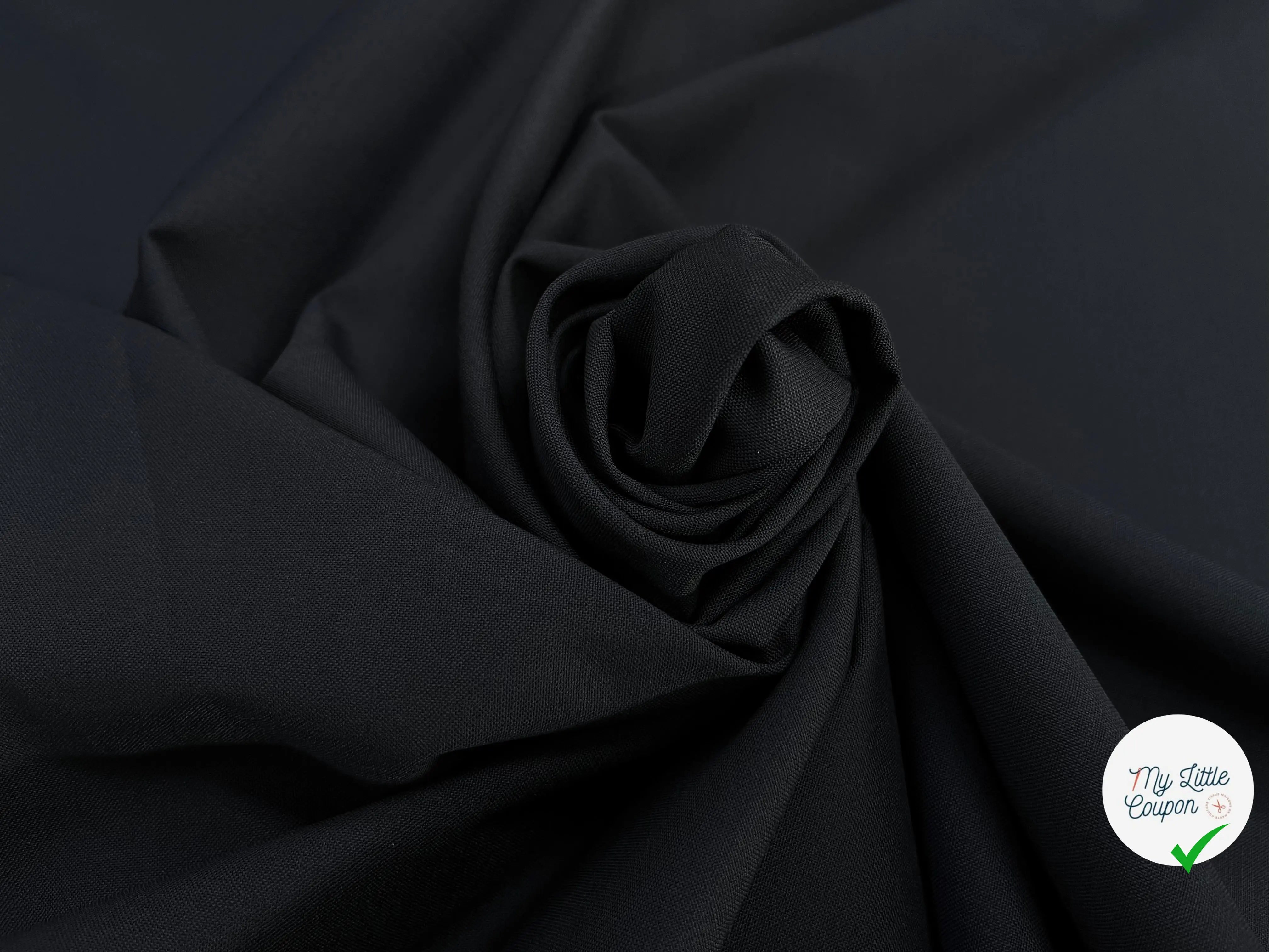 DRAPERIE DE LAINE NOIR DEPERLANTE - My Little Coupon