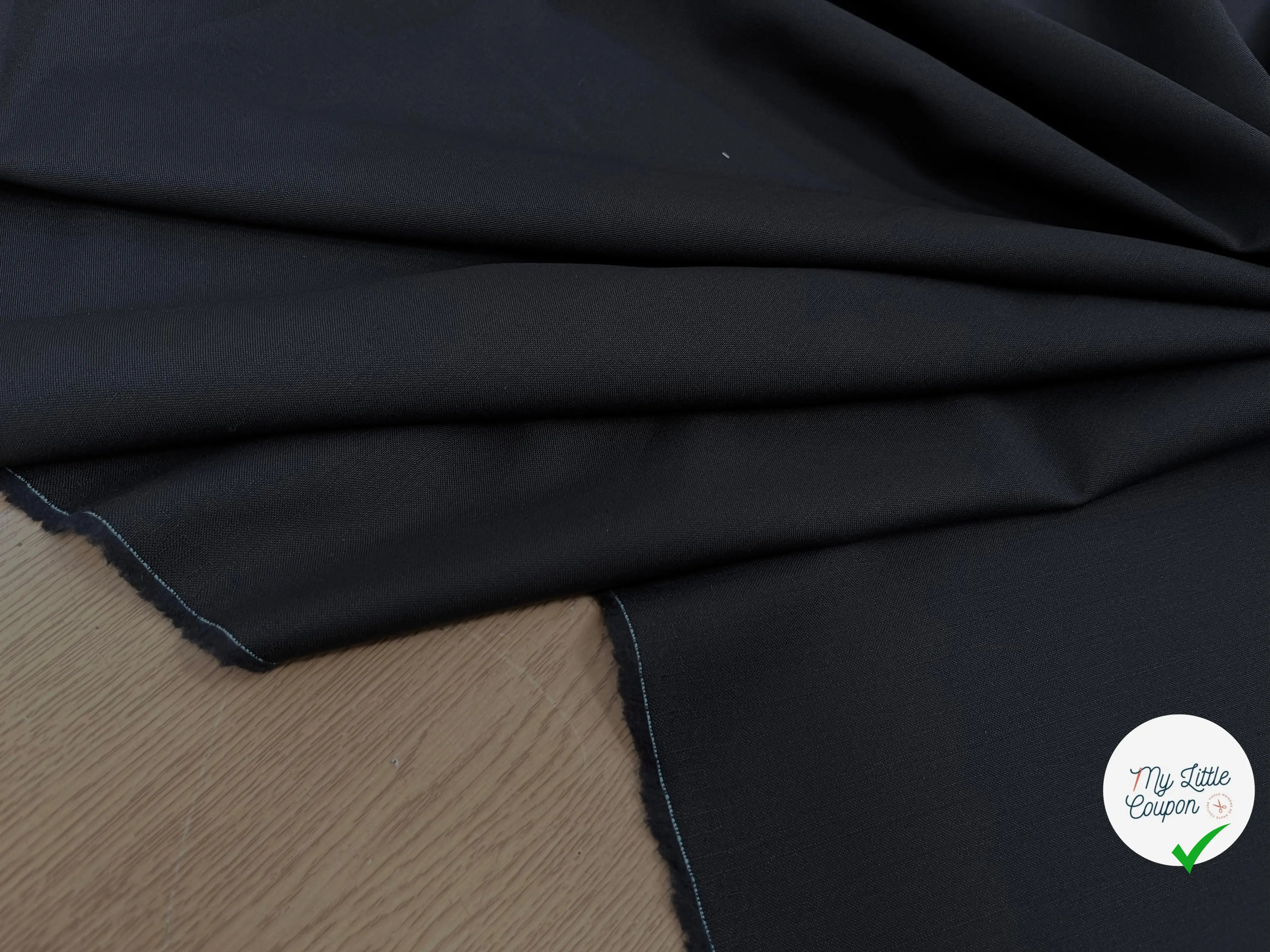 DRAPERIE DE LAINE NOIR DEPERLANTE - My Little Coupon