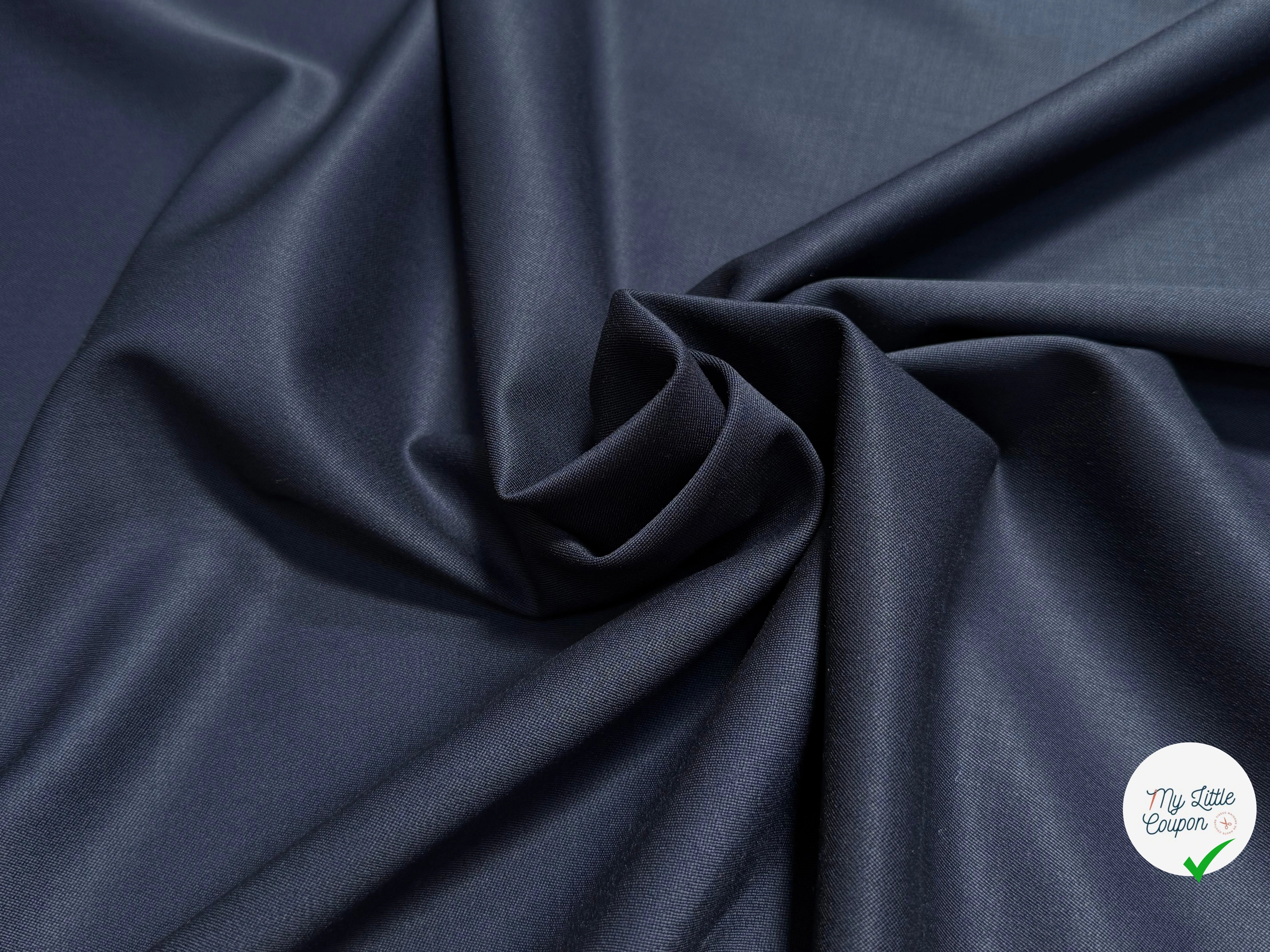 DRAPERIE DE LAINE SATINÉE NAVY TRÈS BELLE TENUE - My Little Coupon