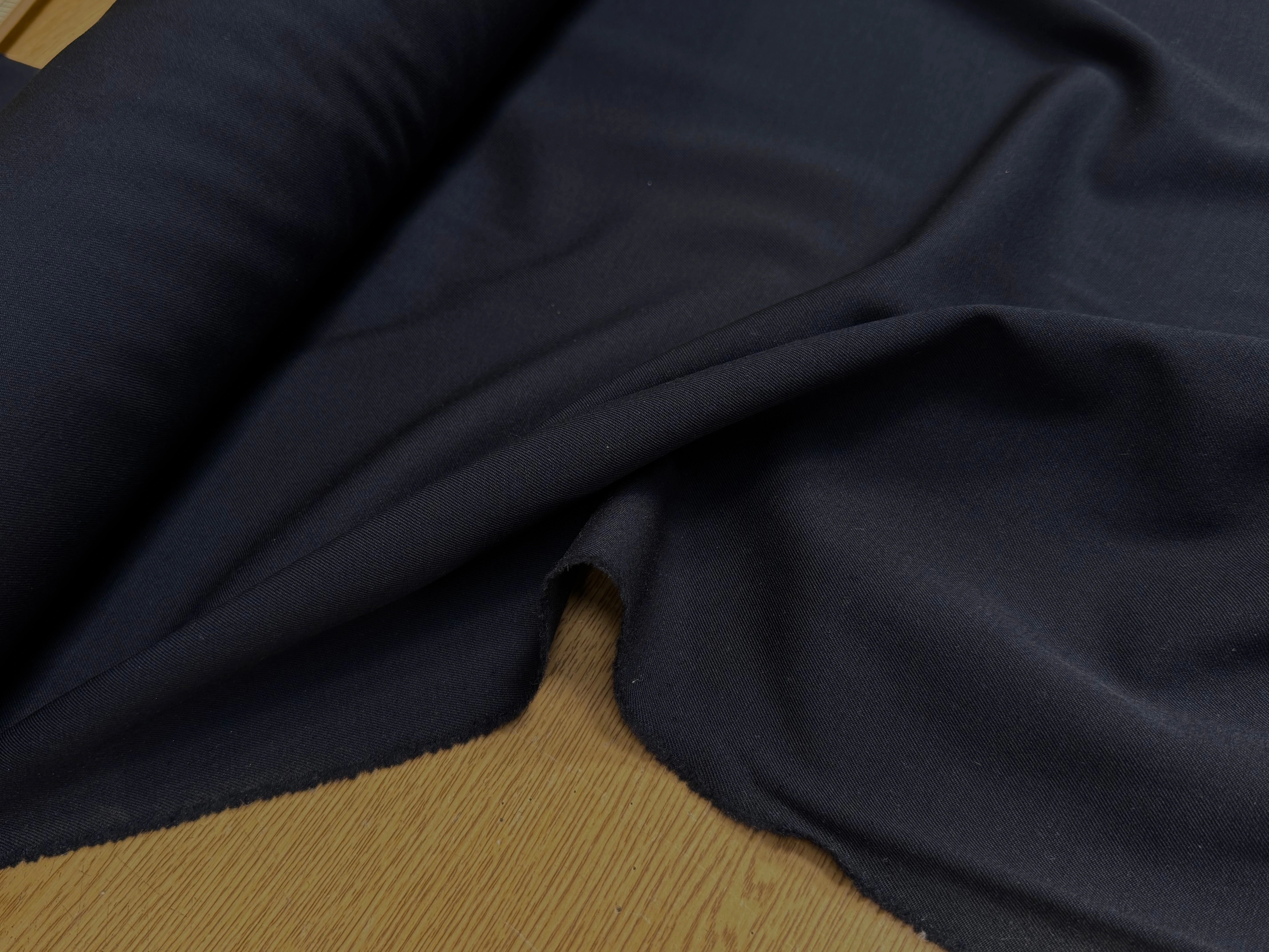 DRAPERIE DE LAINE SERGÉE STRETCH BLEU MARINE FONCÉ - My Little Coupon