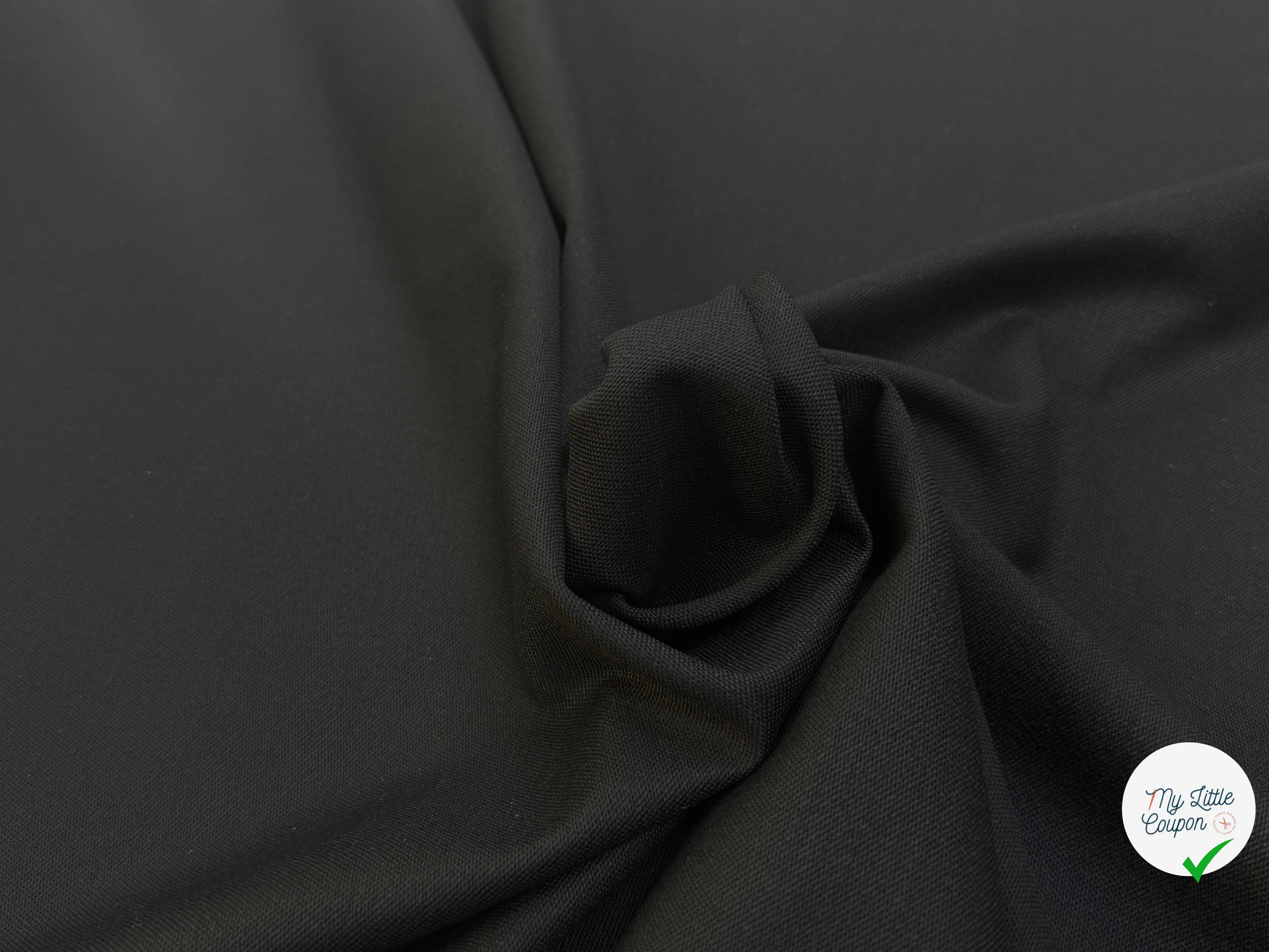 DRAPERIE DE LAINE STRETCH BEAU TOMBÉ NOIR - My Little Coupon