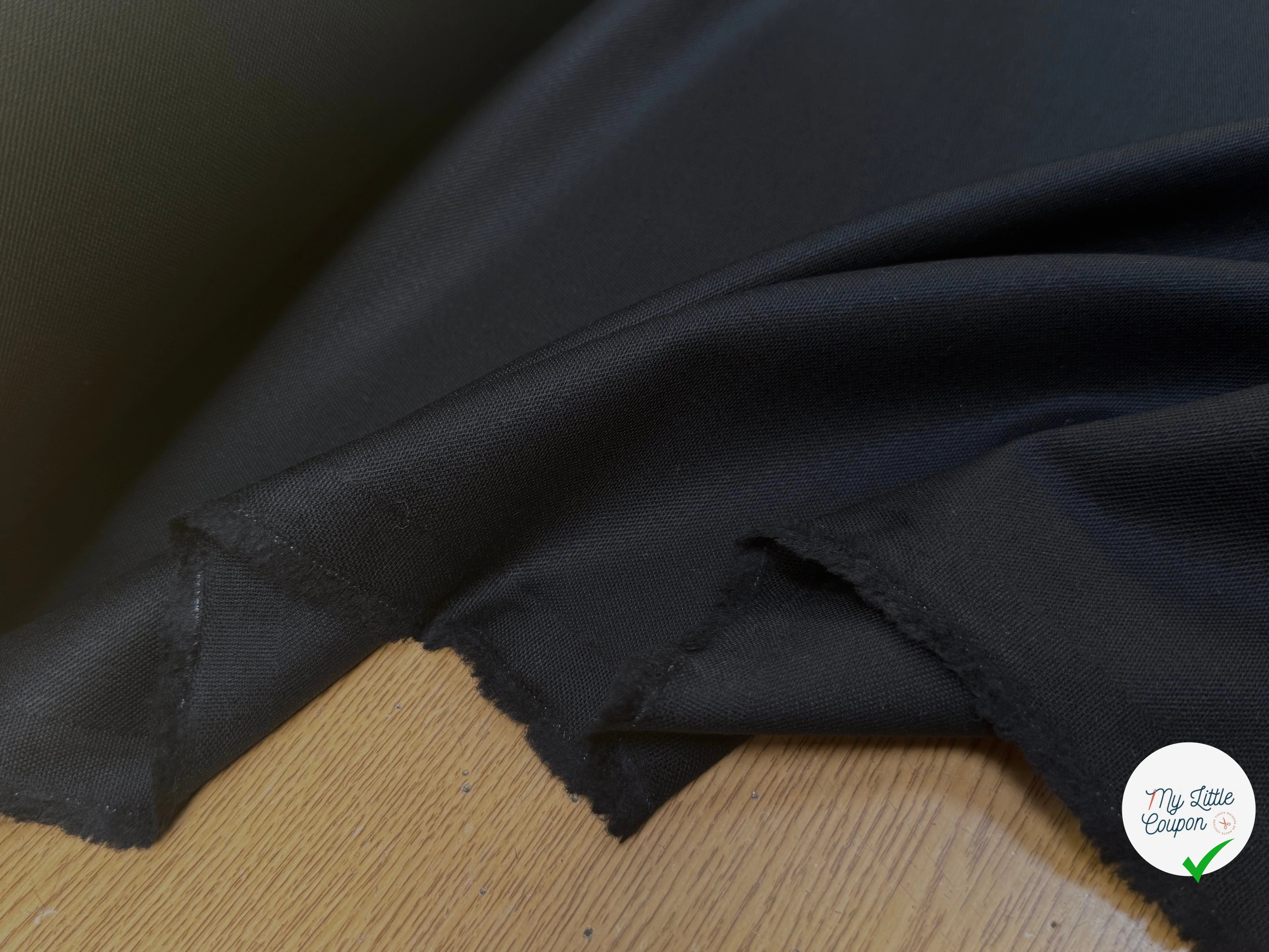 DRAPERIE DE LAINE STRETCH BEAU TOMBÉ NOIR - My Little Coupon