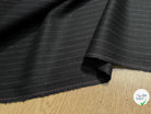 DRAPERIE DE LAINE STRETCH GRATTÉE ULTRA CHIC NOIR FINE RAYURES - My Little Coupon