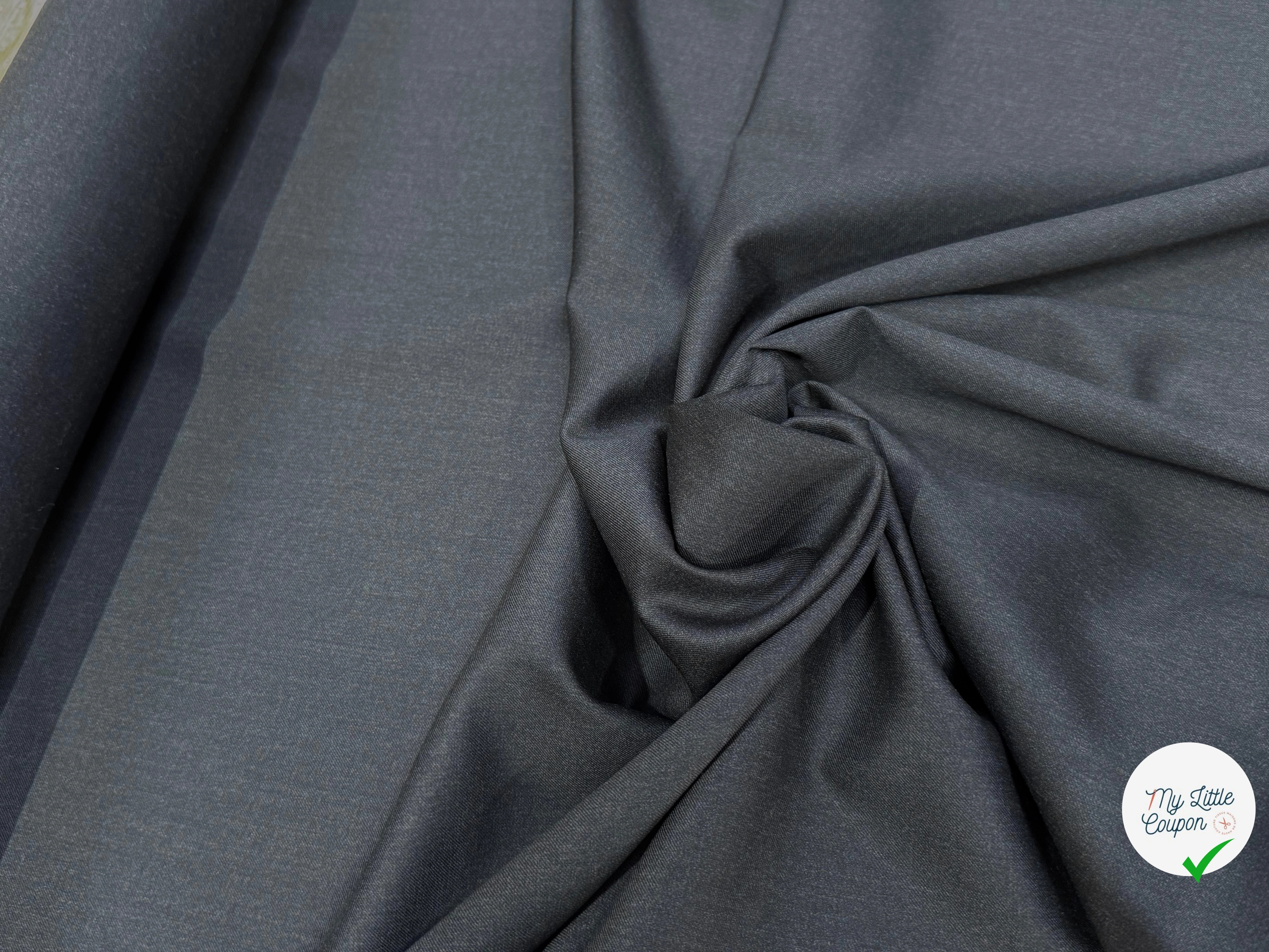 DRAPERIE DE LAINE SUPER 100'S GRIS ANTHRACITE TRÈS ÉLÉGANT - My Little Coupon