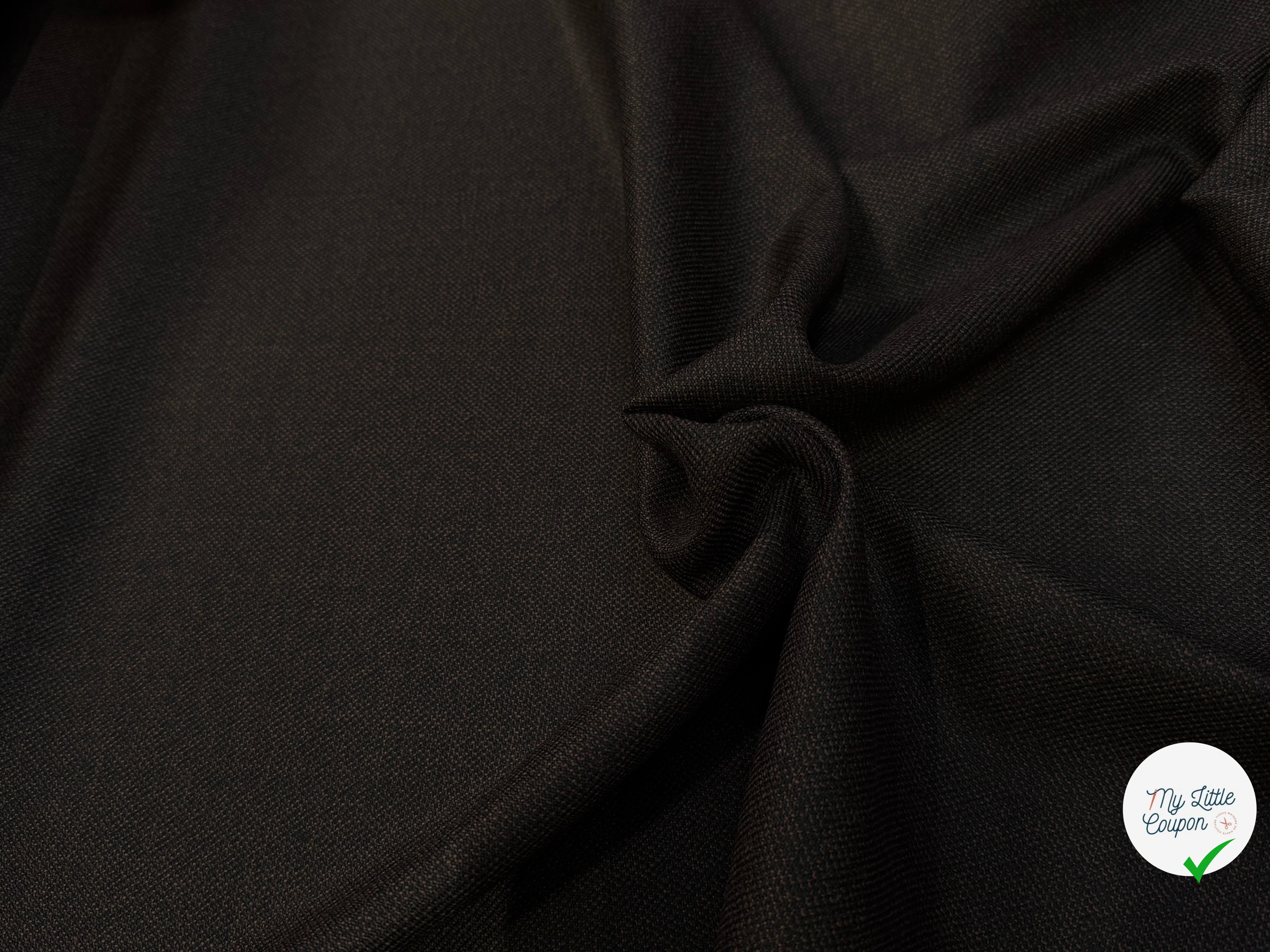DRAPERIE DE LAINE TENUE LOURDE MARON NOIR - My Little Coupon