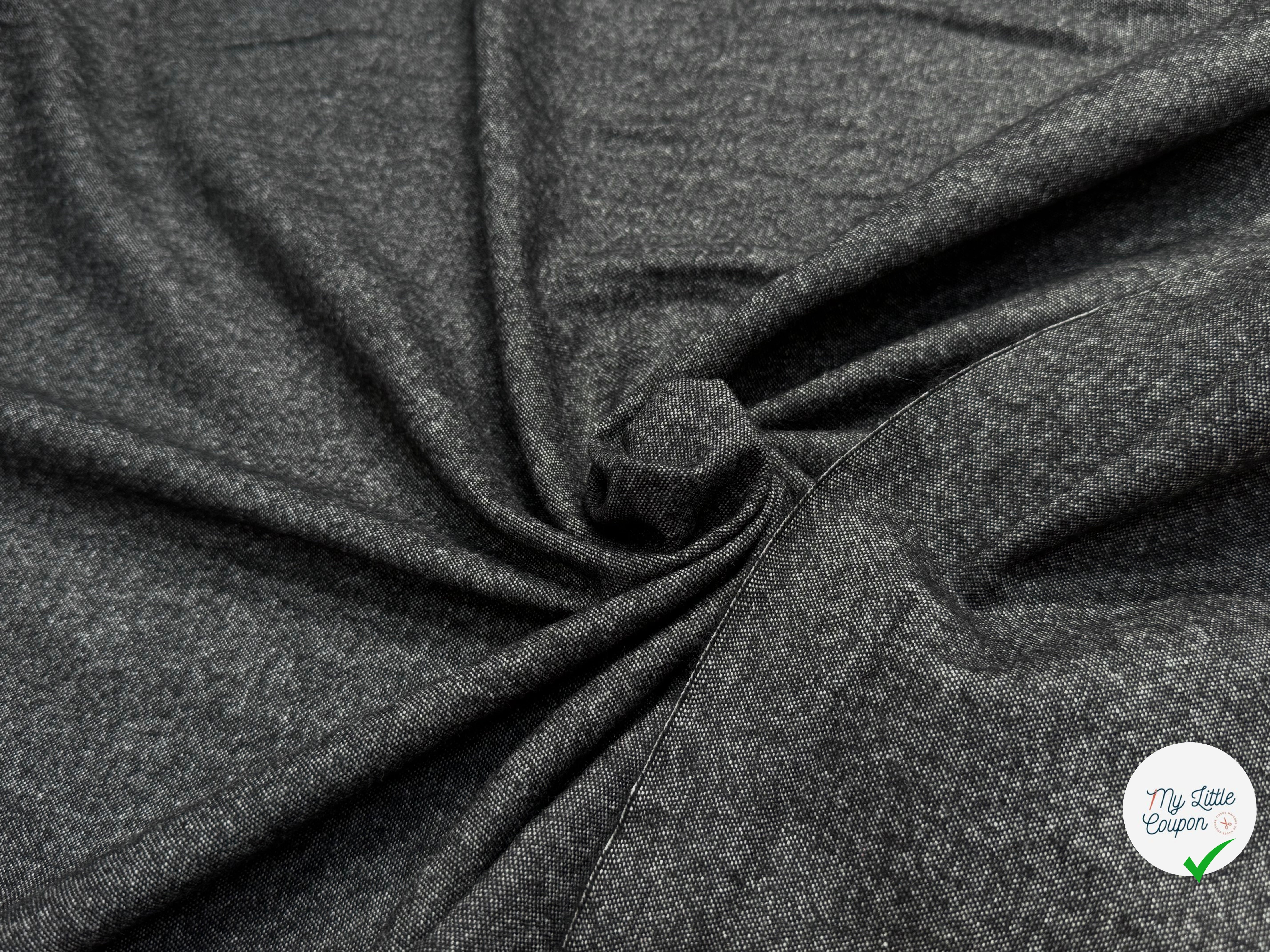 DRAPERIE DE LAINE TOUCHER DOUX 80% LAINE GRIS CHINÉ - My Little Coupon